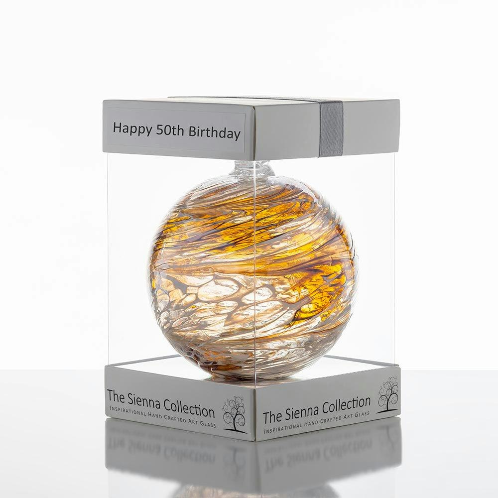 Rackhams Gold/Light 10Cm Friendship Ball - Happy 50Th Birthday