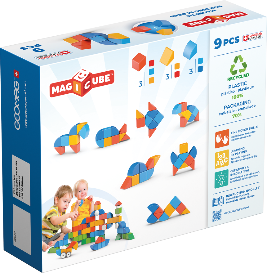 Geomag Magicube Recycled Plastic Magnetic Animals