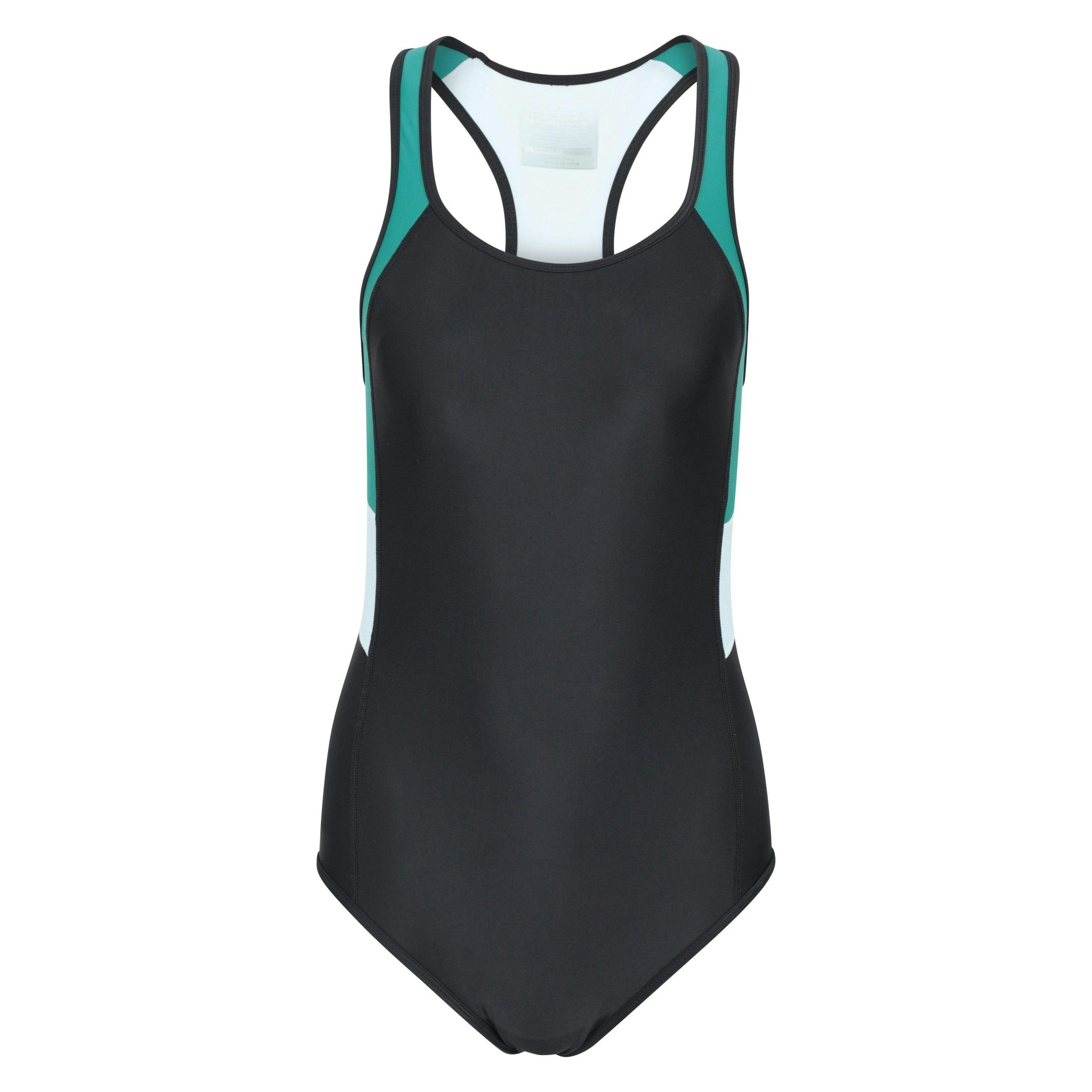 Mountain Warehouse Women's Light / Take The Plunge One Piece Swimsuit - Teal - 16 Uk - Teal - 82% Nylon/18% Elastane