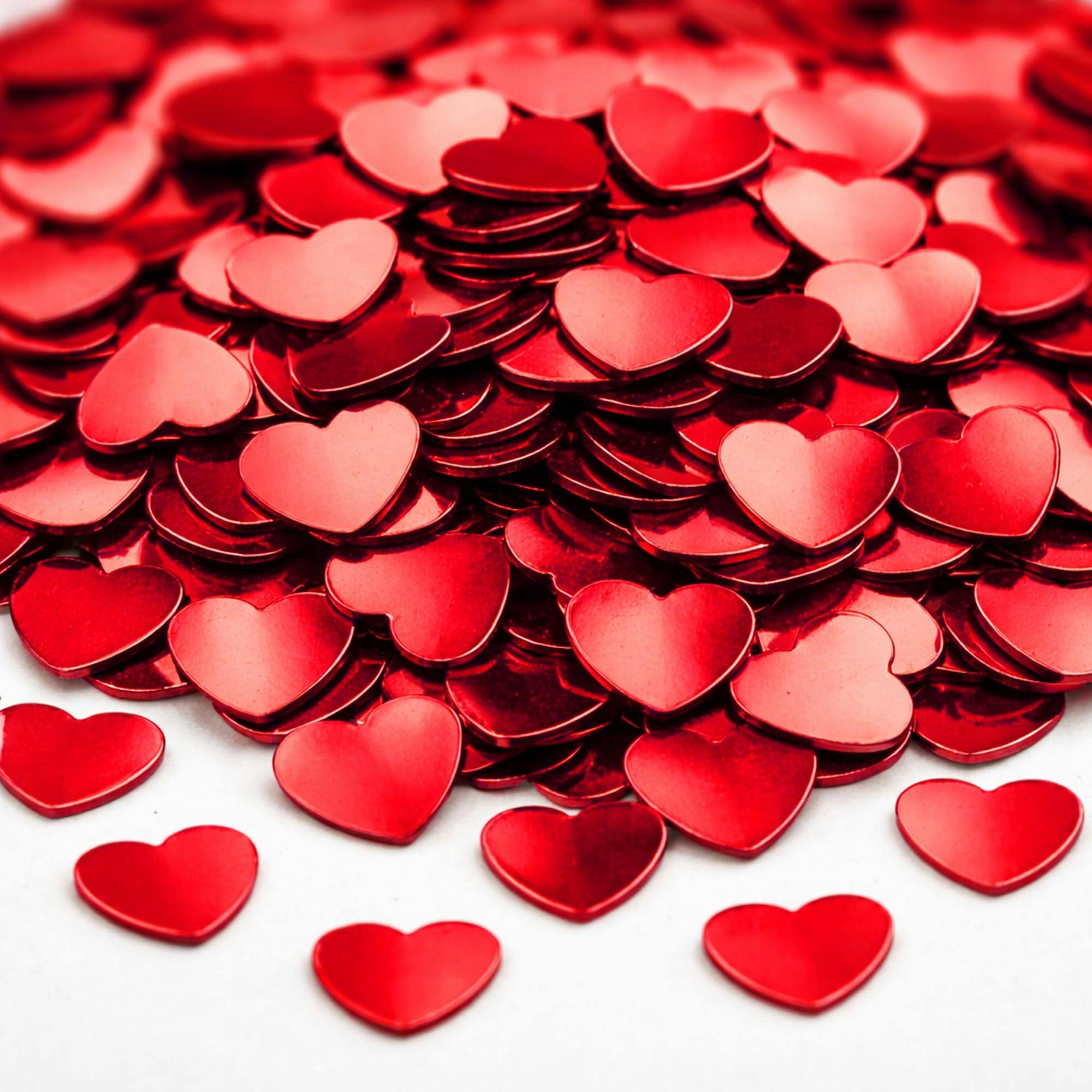 Shatchi Red Heart Confetti Table Scatter For Romantic Party Tables And Decorative Displays