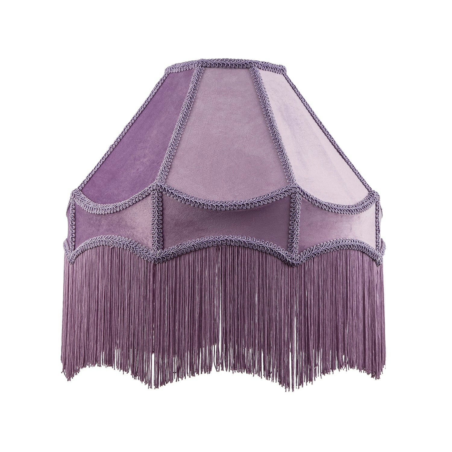 Happy Homewares Lilac Traditional Victorian Empire 40Cm Lamp Shade In With Tassels