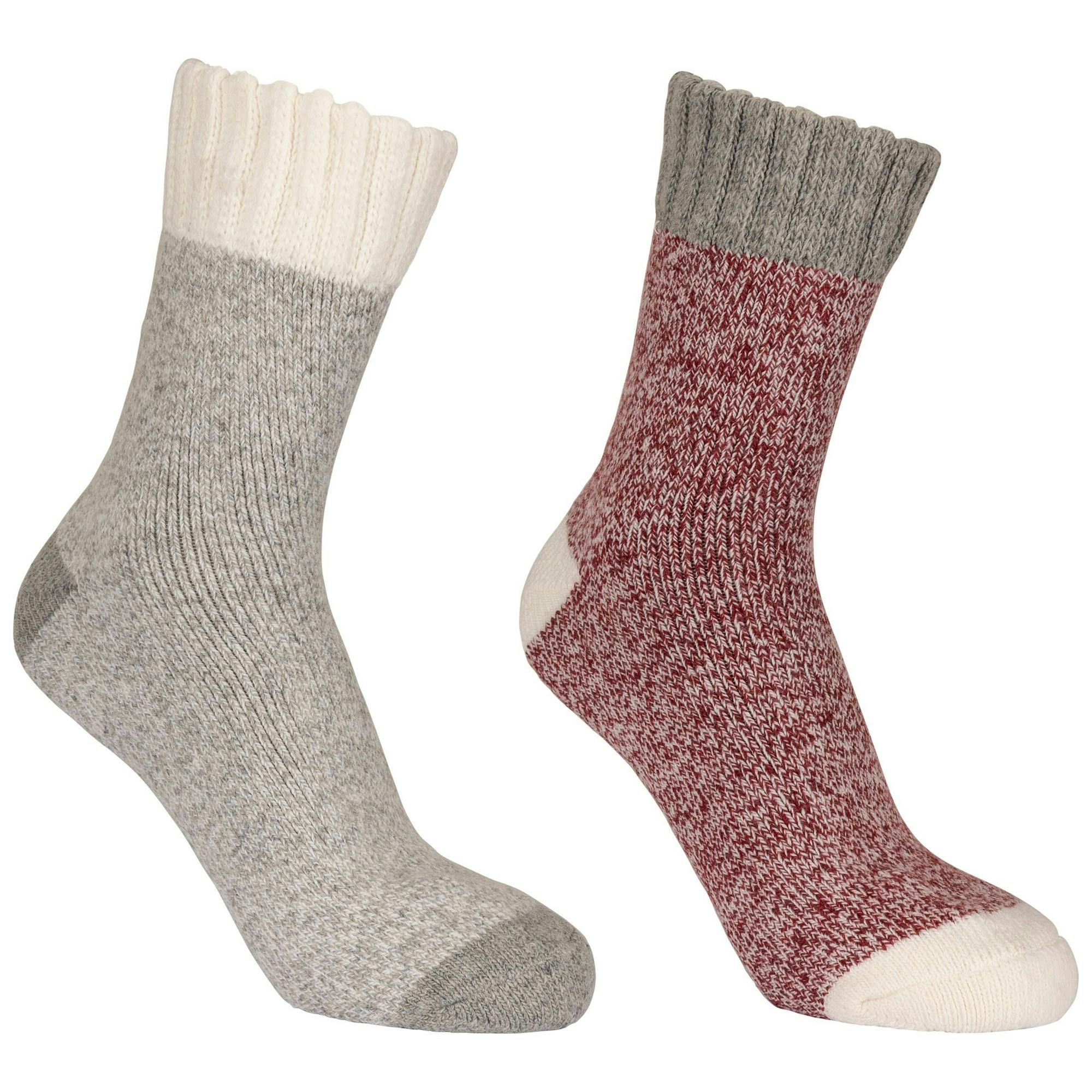 Trespass Unisex Grey Adult Inigo Socks - /Cherry Marl - /Cherry Marl - 7 Uk-11 Uk - 100% Polyester