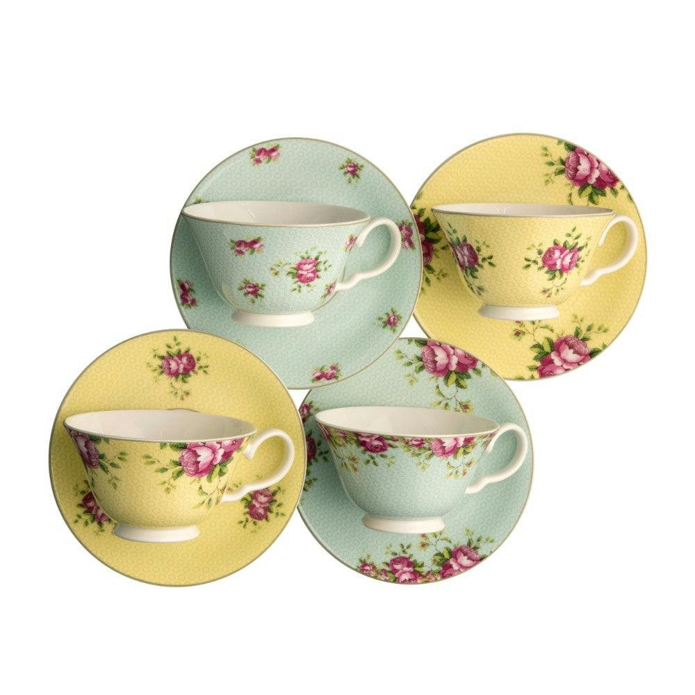 Aynsley China Aynsley Archive Rose Tea Cup And Saucer Set
