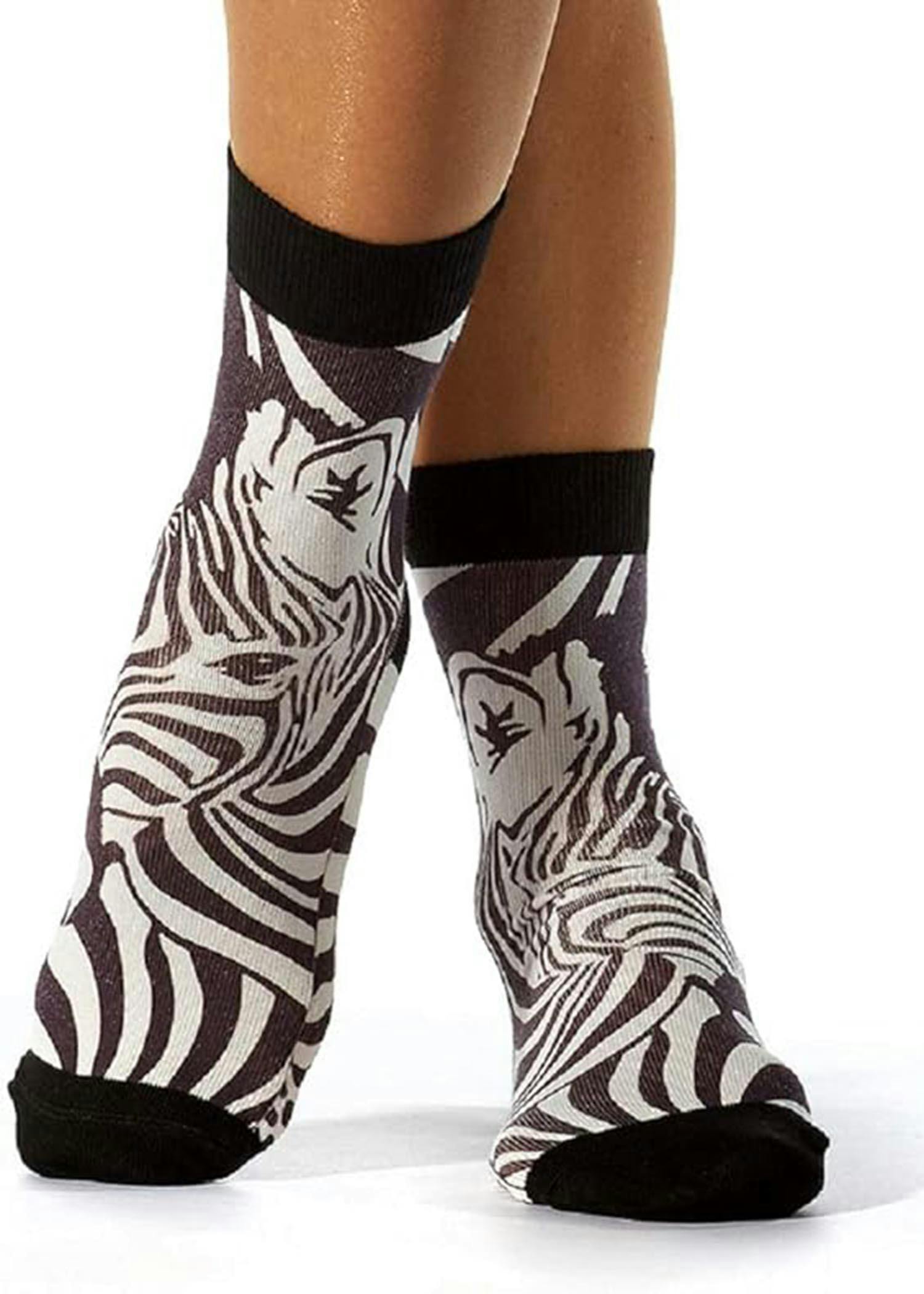 Jemsox Women's Zebra Novelty Gift Socks