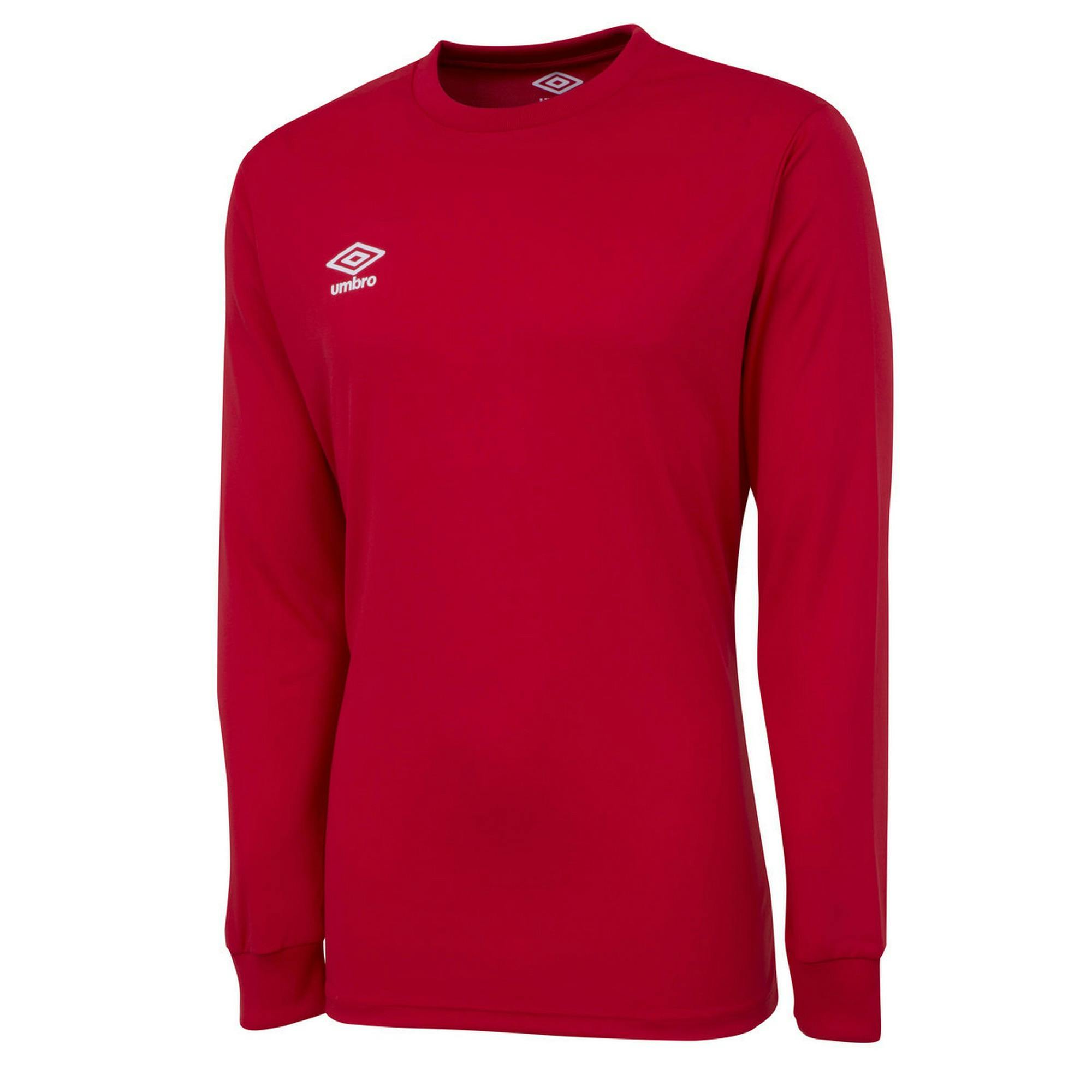 Umbro Childrens/Kids Club Long-Sleeved Jersey - Vermillion - 13 Years - Vermillion - 100% Polyester