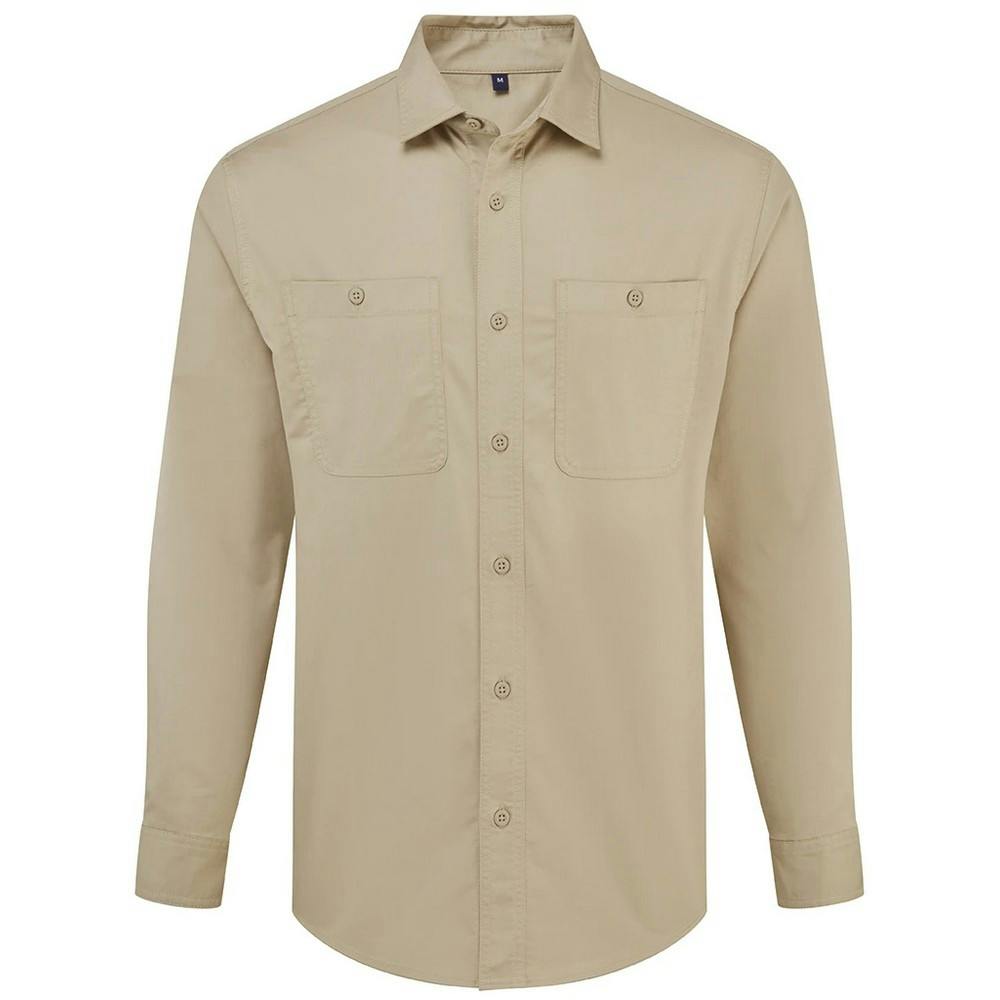 Premier Men's Beige Utility 2.0 Service Shirt In | Size: Small - Image 2