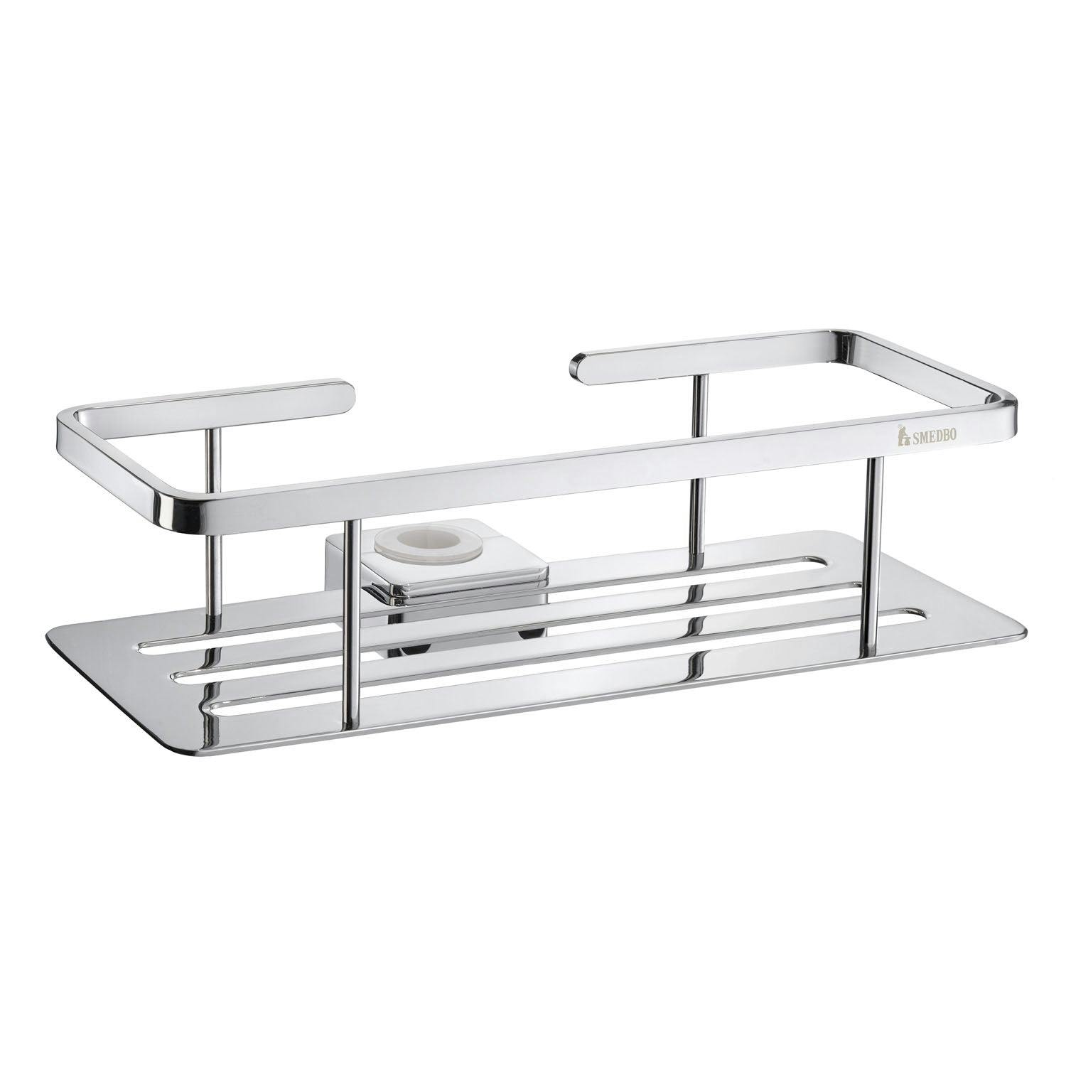 Rackhams Polished Chrome Shower Basket For Shower Riser Rail