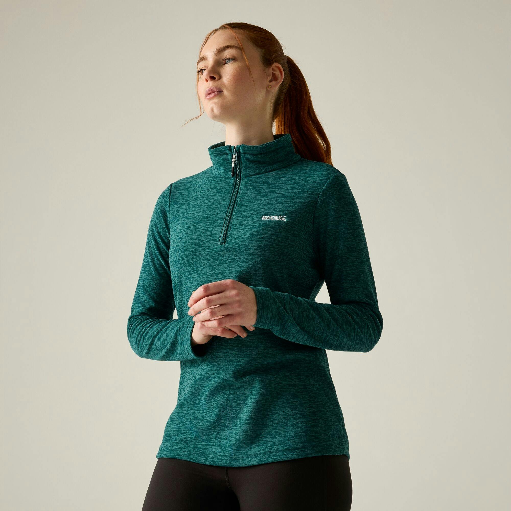 Regatta (16 Uk, Mediterranea) Womens/Ladies Sweetheart Quarter Zip Fleece Top - Image 2