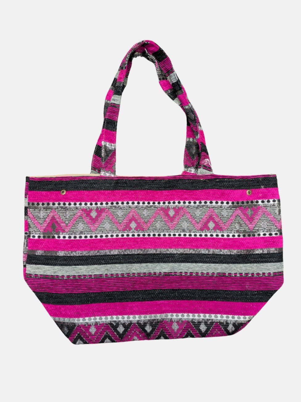 Berber Leather Pink The Nador Large Expandable Fabric Tote In