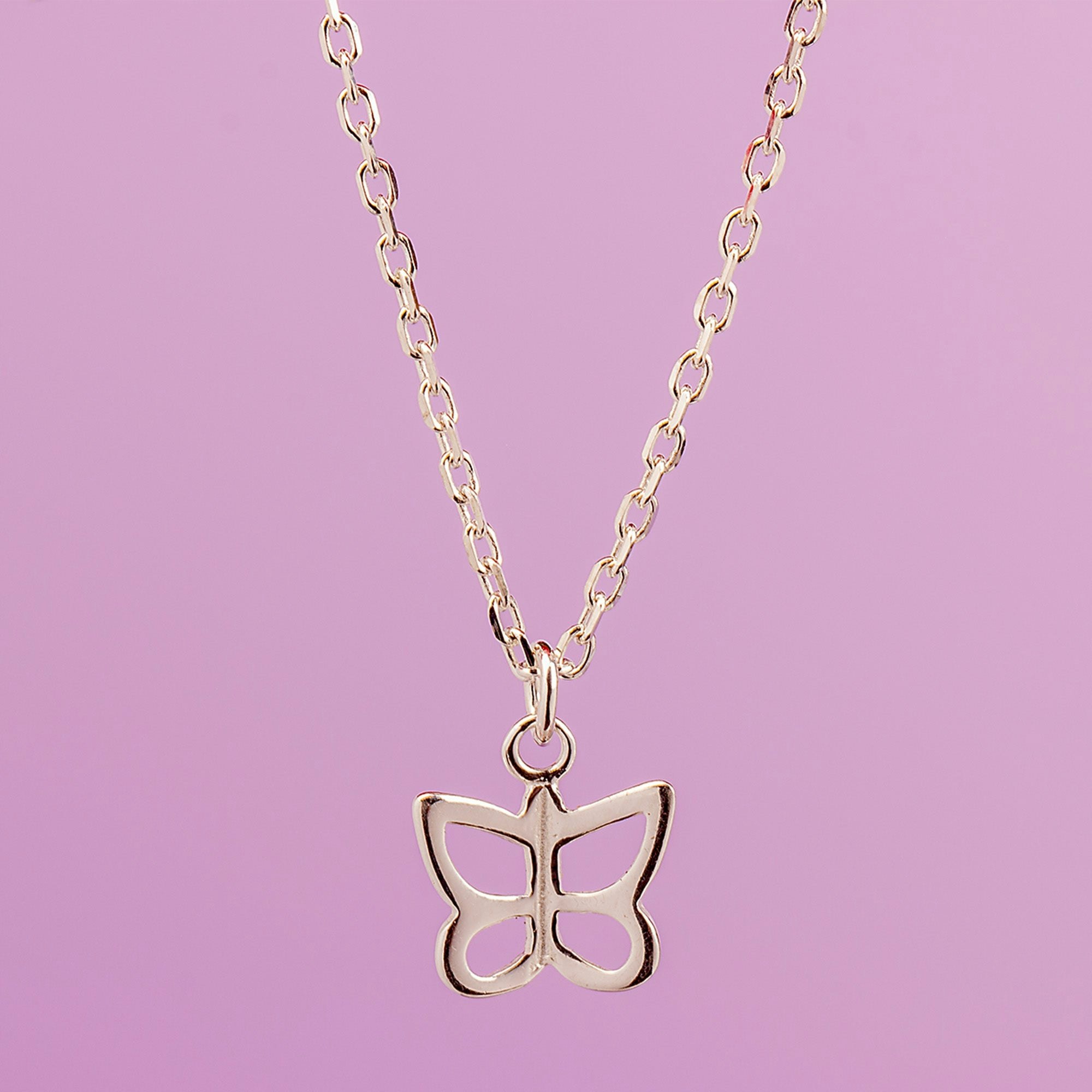 Mylee London Silver Butterfly Necklace - Sterling - Yes