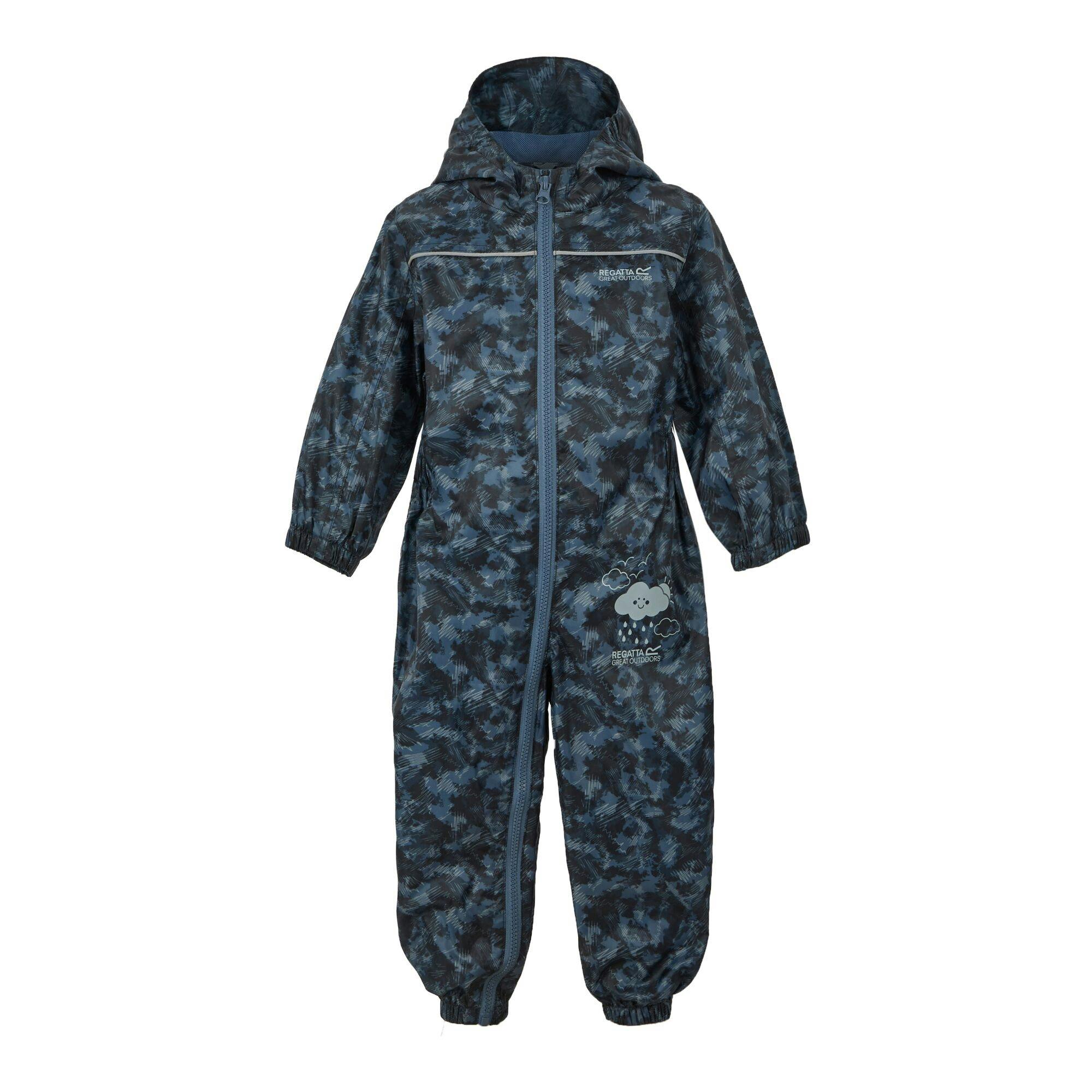 Regatta Blue Childrens Toddlers Puddle Iv Waterproof Rainsuit - China - 8 Years - China - 100% Polyamide
