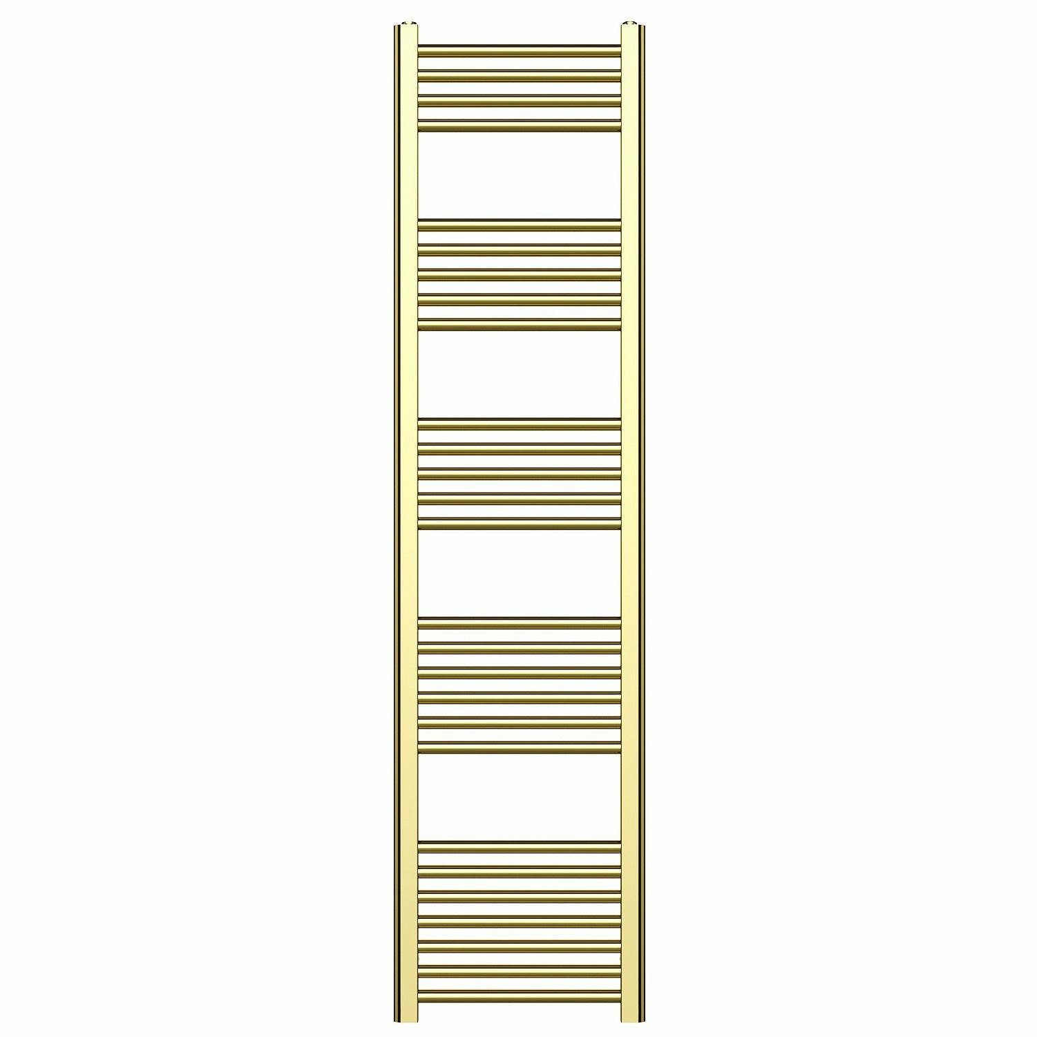 Myhomeware Gold 400Mm X 1600Mm Heated Bathroom Towel Rail Radiator For Central Heating Uk