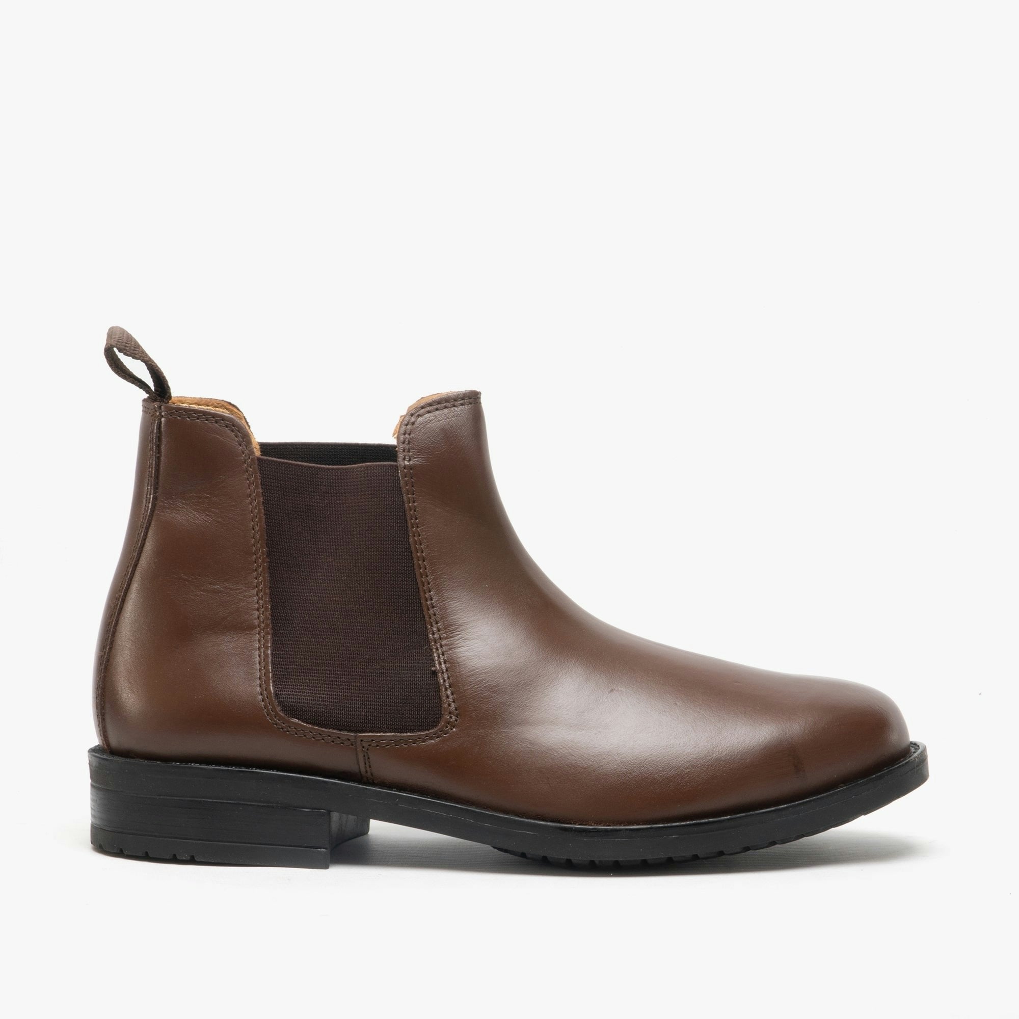 Roamers Men's Brown Archie Twin Gusset Padded Leather Chelsea Boots - Uk 11