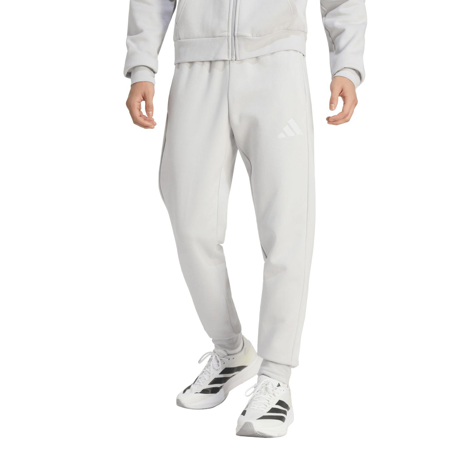 Adidas Men's Light/Grey/White Entrada 26 Sweatpants Fleece Tracksuit Bottoms Jz9139 - S