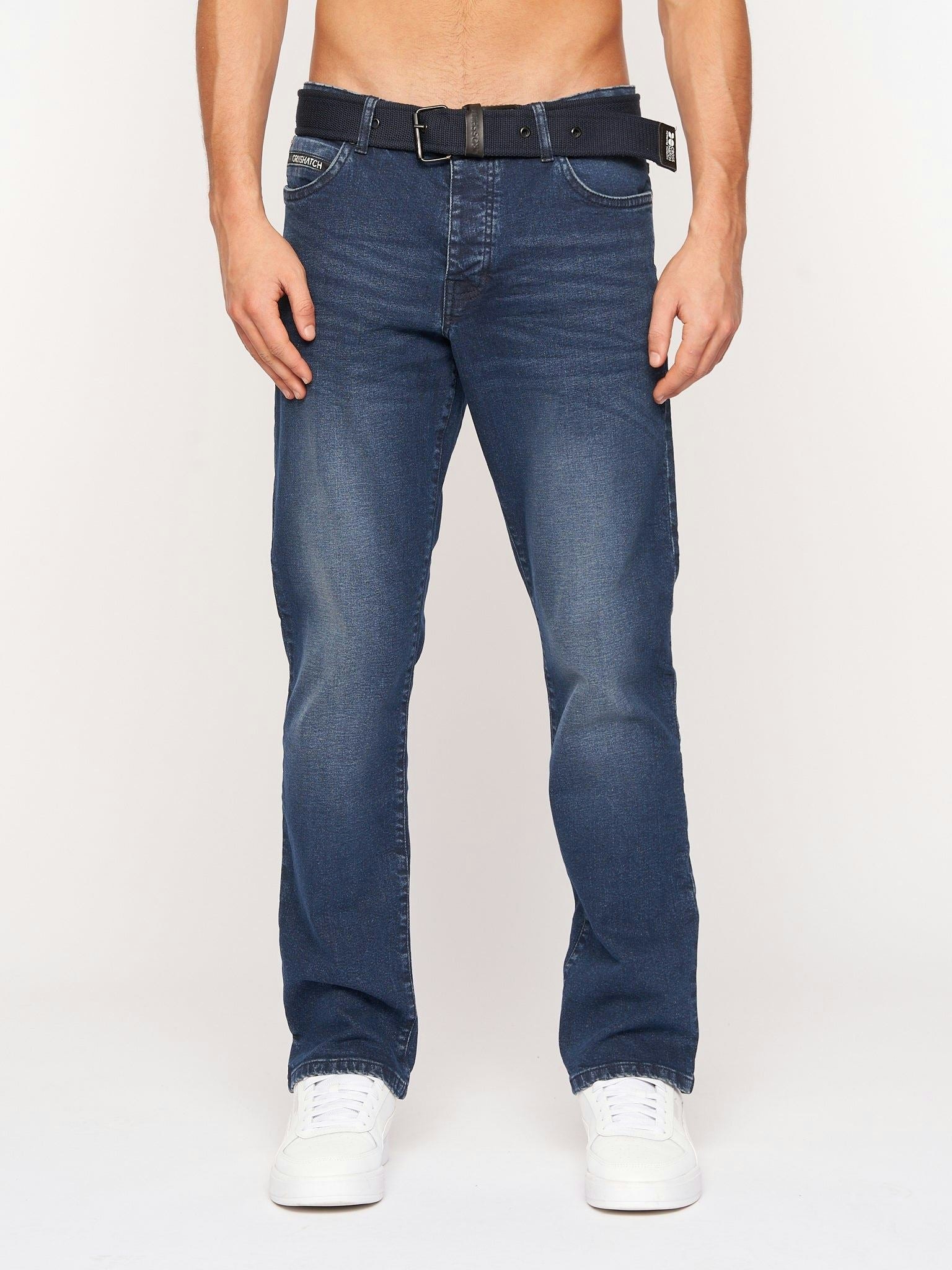 Crosshatch Men's Dark Princed Denim Jeans Wash - W38 L32