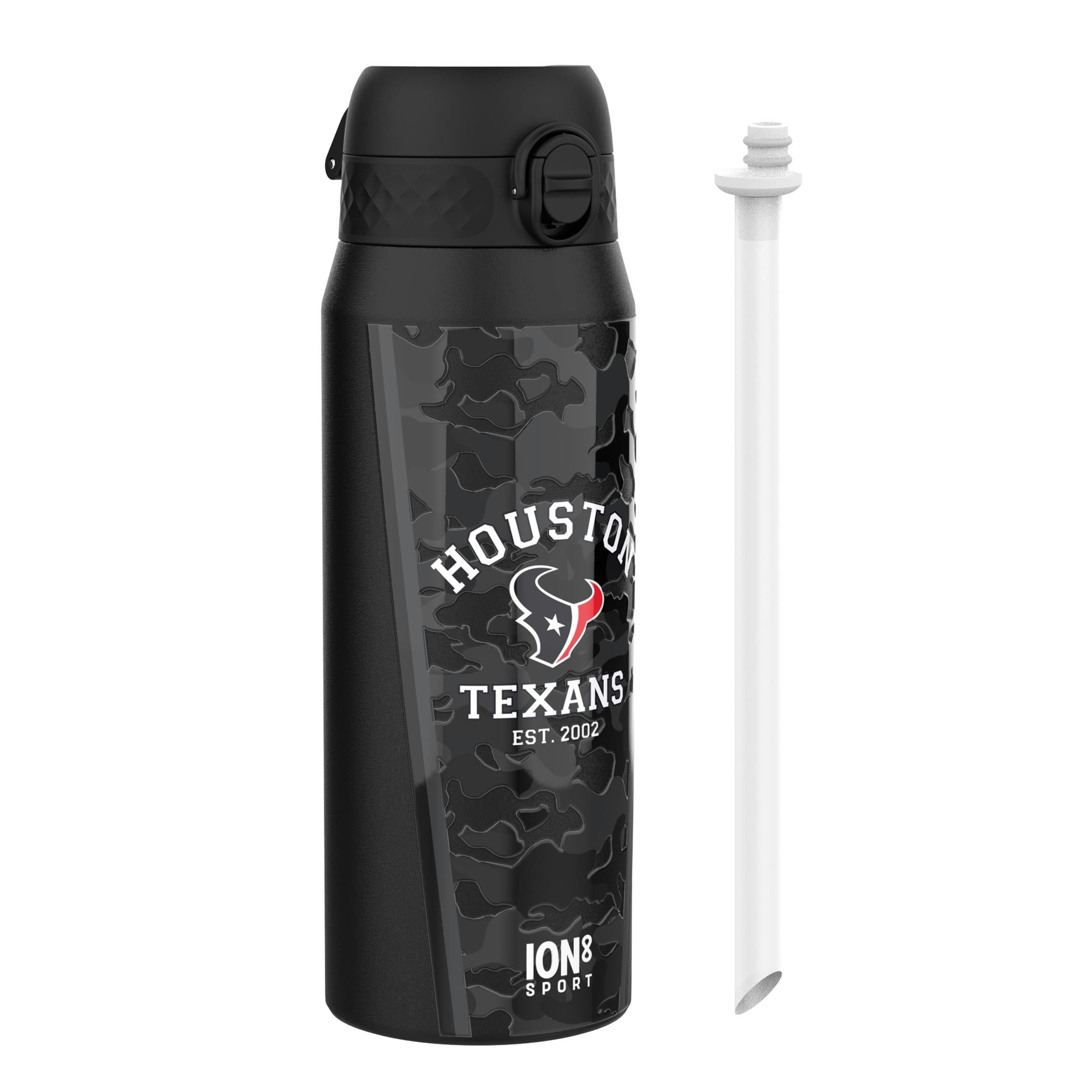 Rackhams Nfl X Ion8 Insulated Steel Water Bottle, Nfl Texans, 750Ml (24Oz)