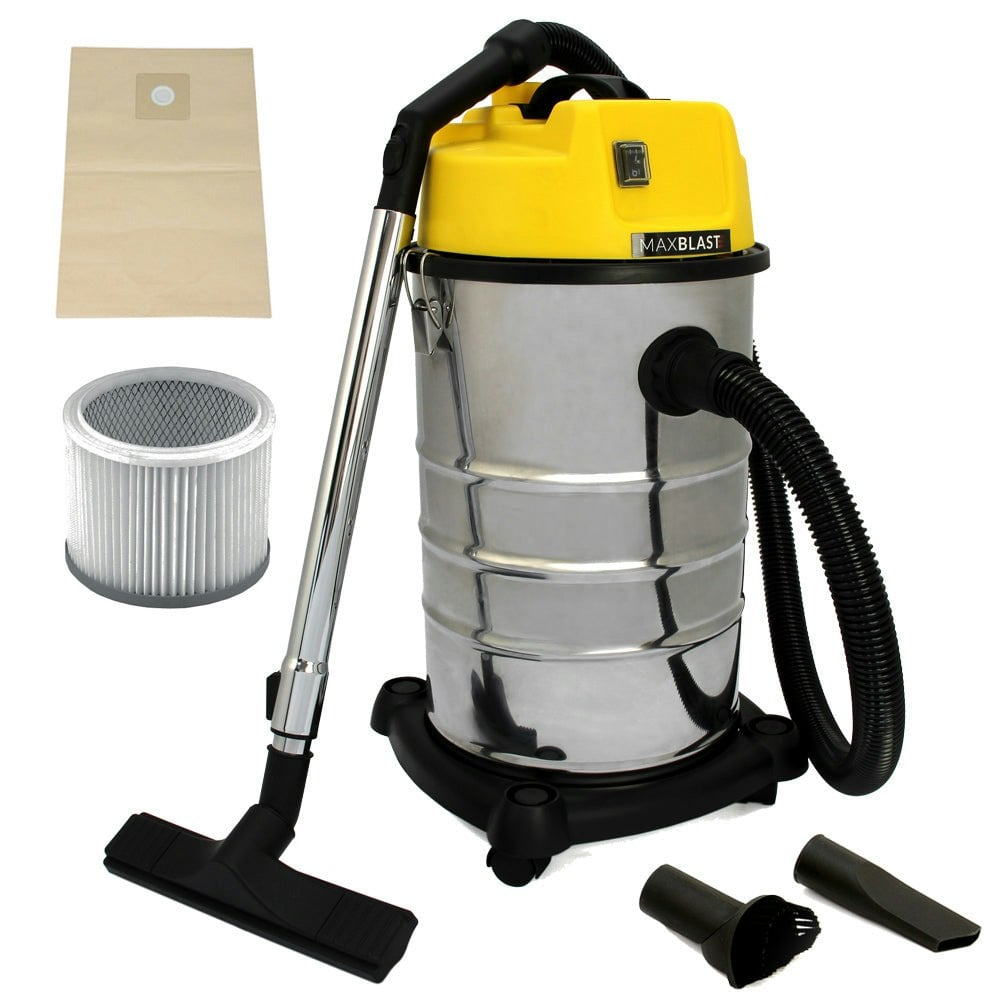 Maxblast 30L Industrial Vacuum Cleaner - Yellow - Image 2