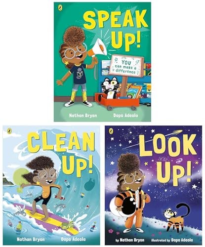 Puffin Rocket Says Look Up! Clean Up! Speak Up! By Nathan Bryon - Paperback Picture Book Set - Ages 3-7 - Space, Environment & Activism Stories - Image 11