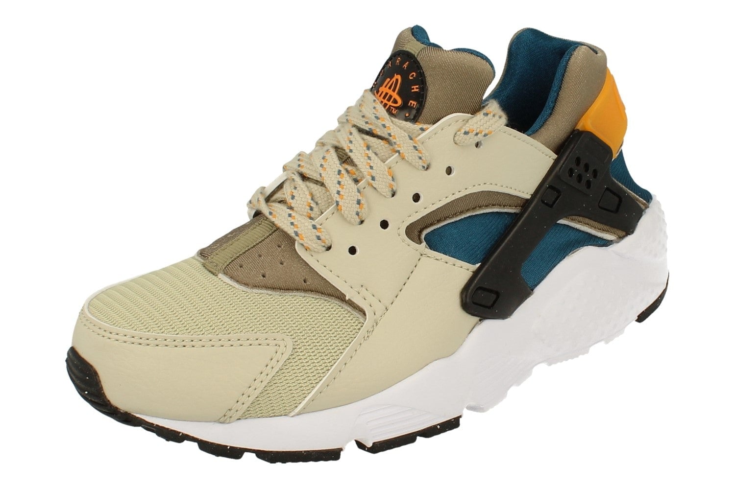 Nike Light/Black Huarache Run Gs Trainers Dv7139 100 - Uk 4 | Us 4.5Y | Eu 36.5