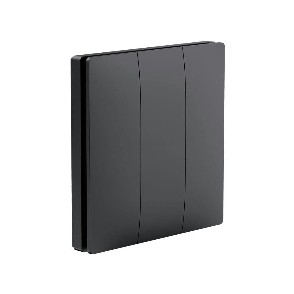 Ener-J Black 3 Gang Wireless Kinetic Switch Body, Ip55 - Eco Series
