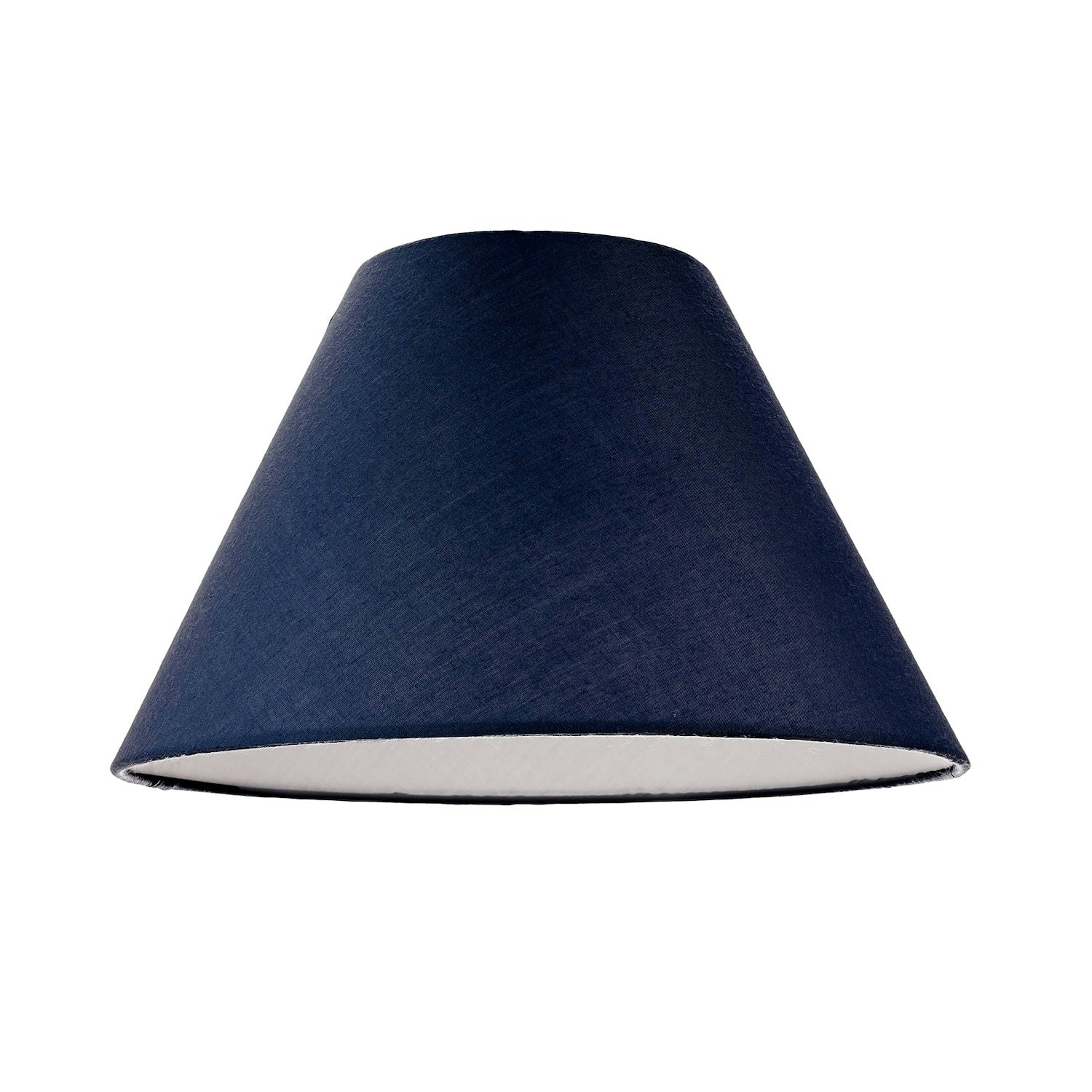 Rackhams Blue 10 Inch Navy Cotton Coolie Lampshade For Table Lamp Or Pendant