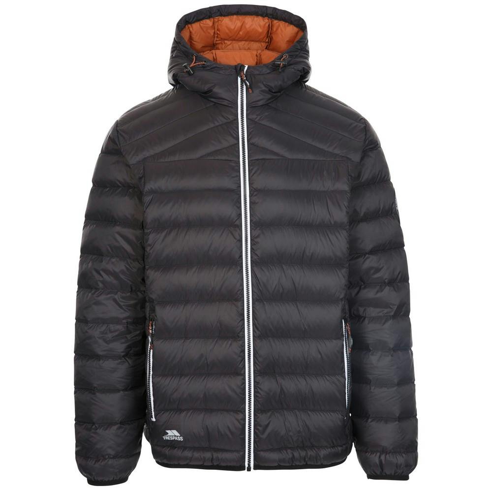 Trespass Men's Black Whitman Ii Down Packaway Jacket - / Rust - Xxl - /Rust - 50% Polyamide/40% Down/10% Feather