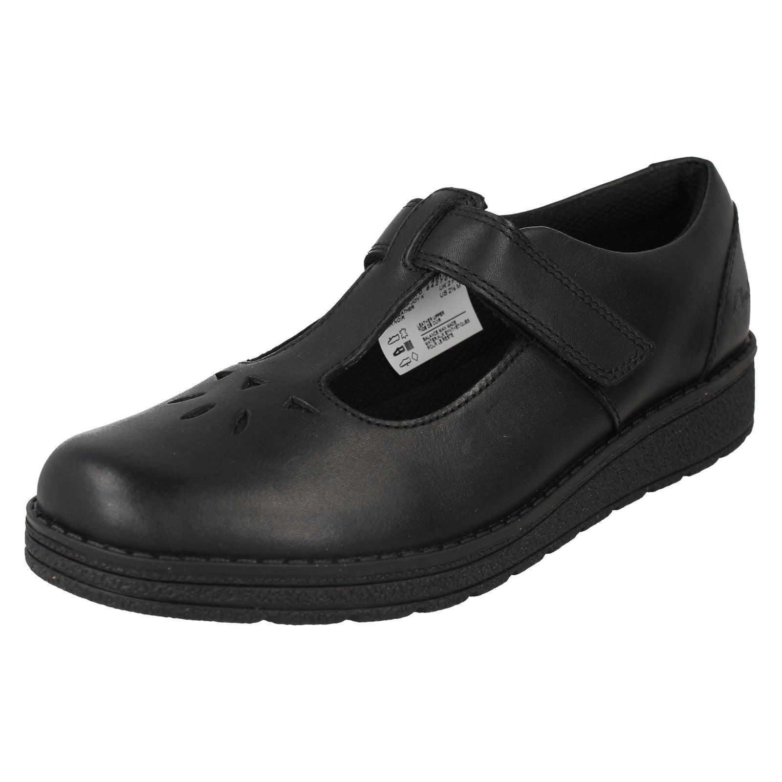 Clarks Girls Black Formal Smart School Shoes Mendip Joy - Leather - Uk 10.5 Child - G