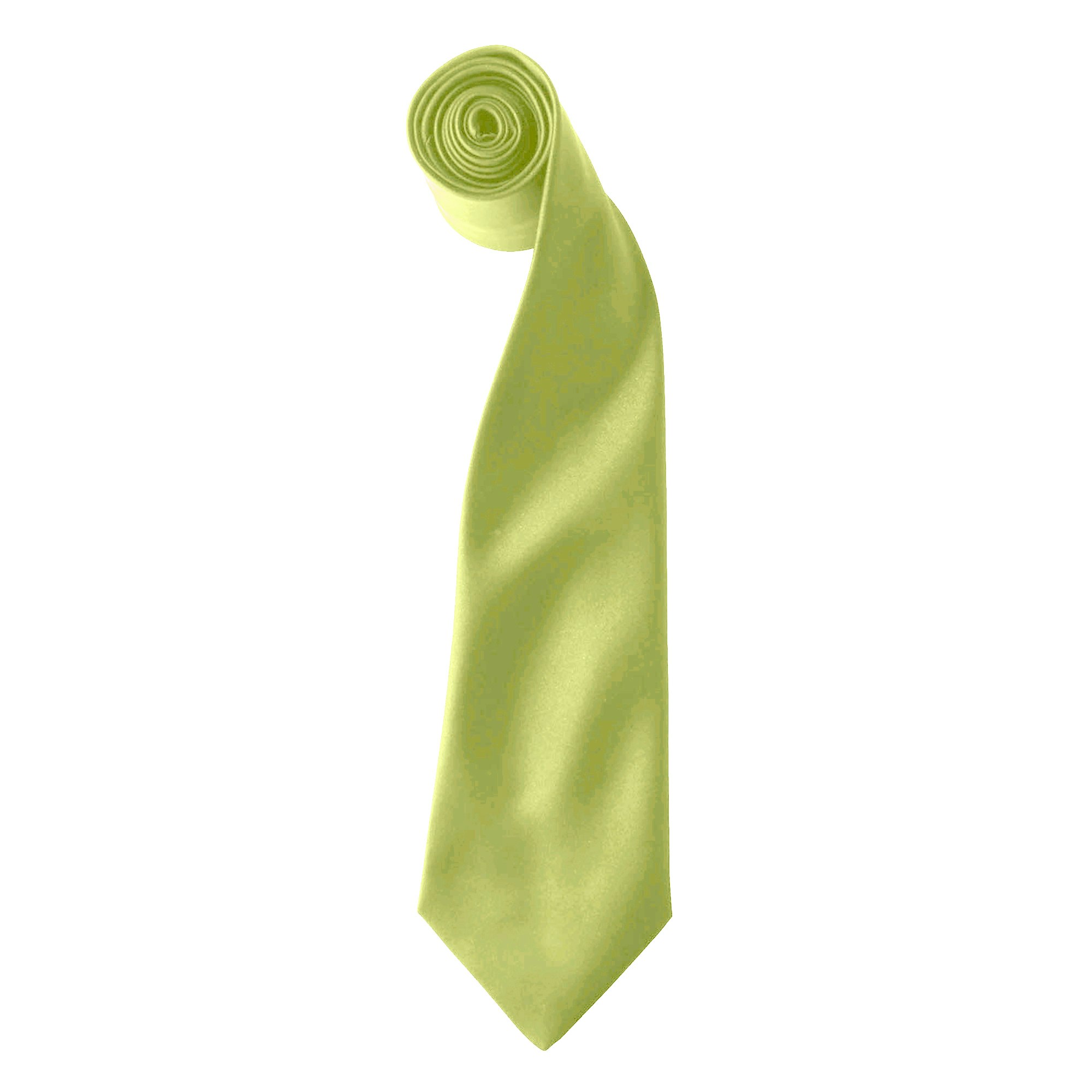 Premier Colours Mens Satin Clip Tie (Pack of 2) (Lime) - Green - One Size - Image 3