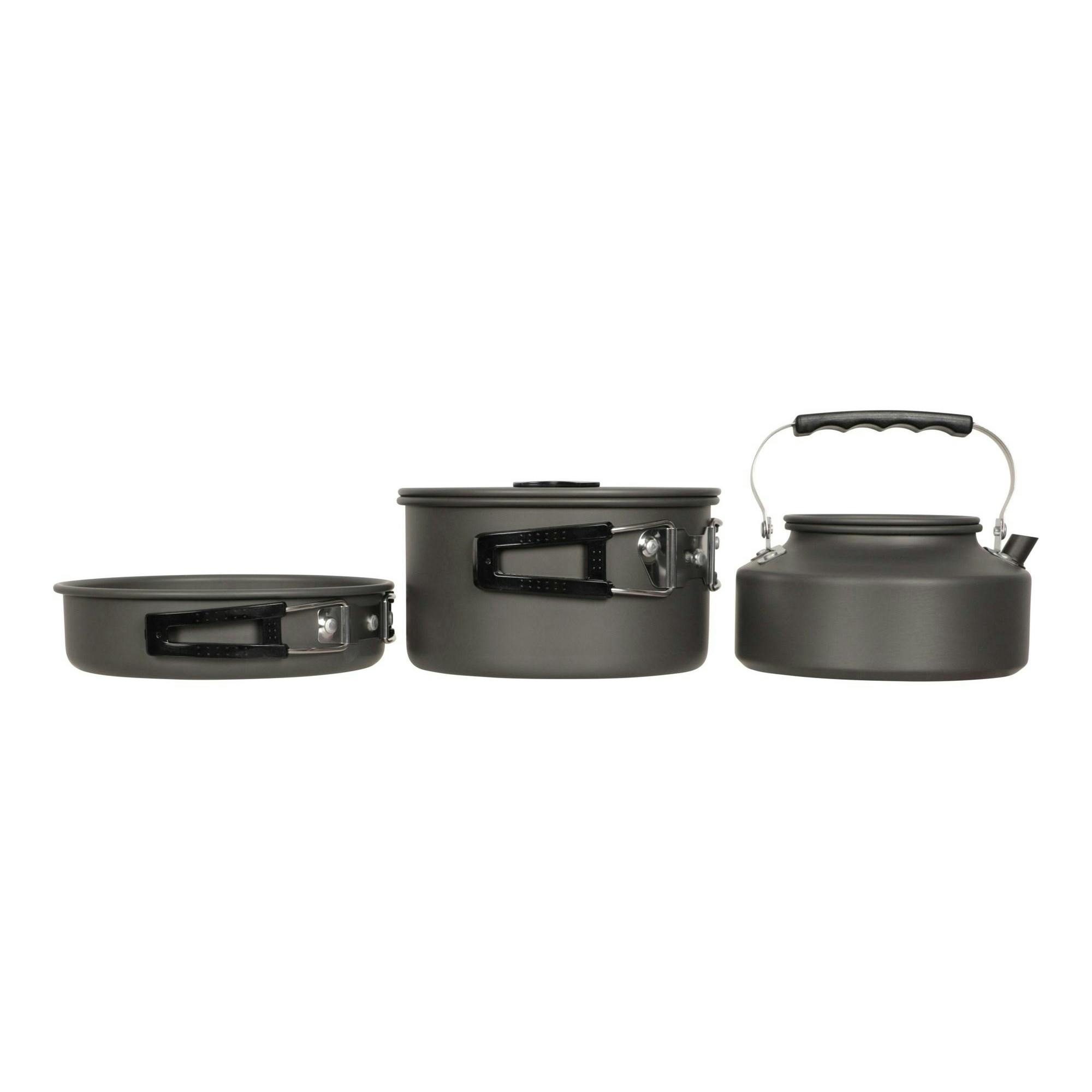 Mountain Warehouse Camping Cookware Set - Charcoal - One Size - Charcoal