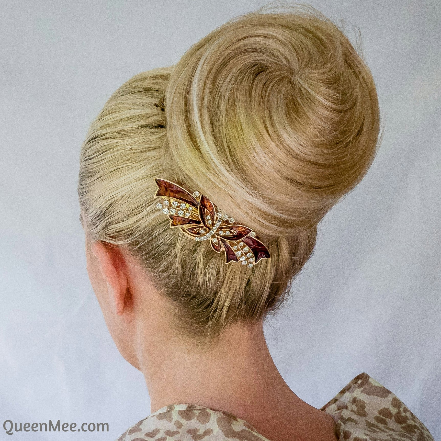 Queenmee Accessories Brown Butterfly Hair Clip With Enamel