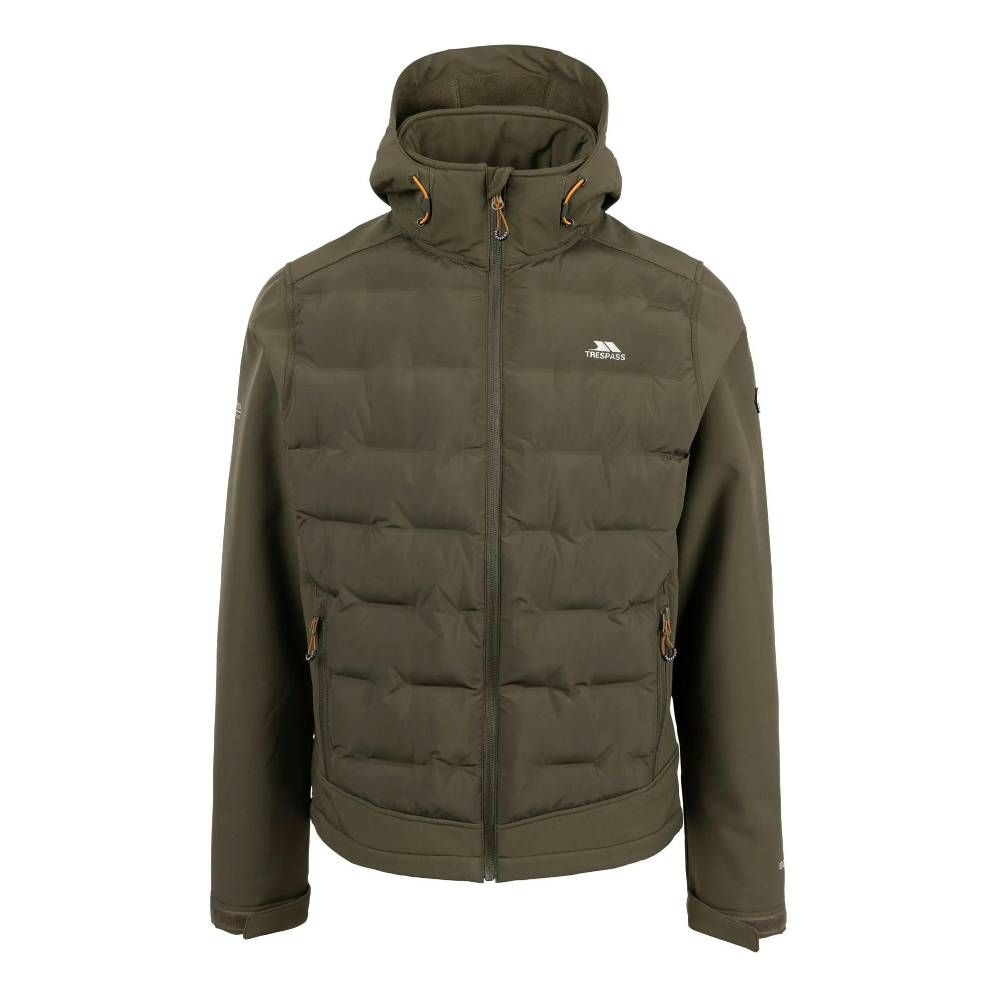 Trespass Men's Dark Alwero Softshell Hybrid Jacket - Vine - Xxs - Vine - 94% Polyester/3% Elastane/3% Tpu