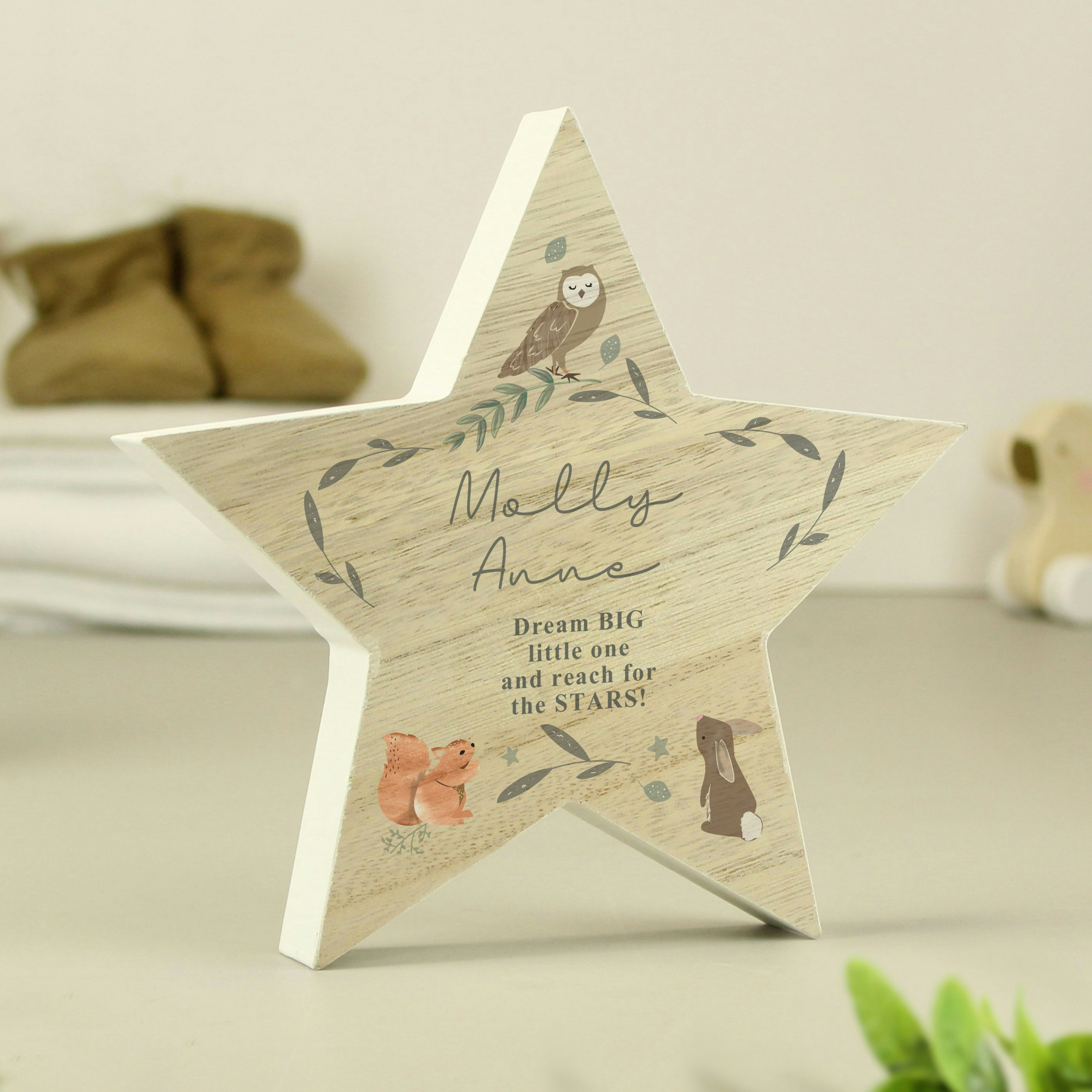 Personalised Memento Company Personalised Woodland Animal Star Ornament