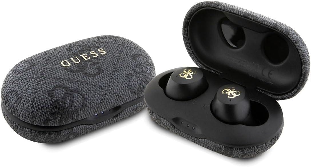 Guess Black 4G Metal Logo True Wireless Earbuds With Charging Case - Gutwsp4egk