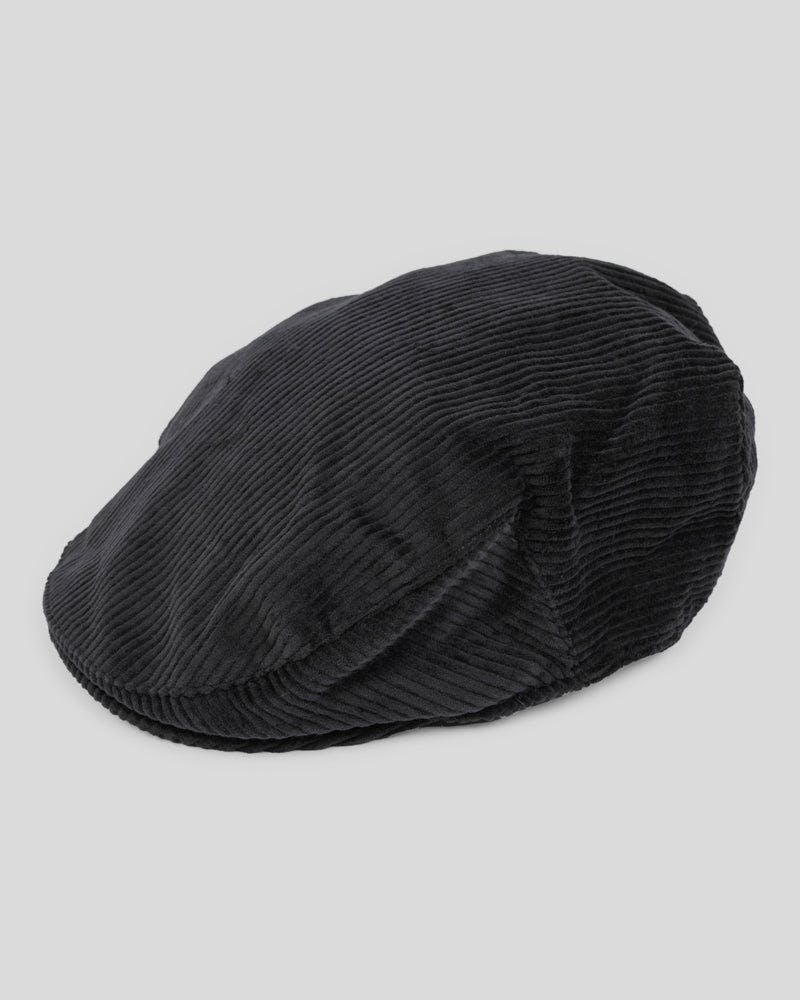 Steel & Jelly Keymer - Corduroy Flat Cap - Charcoal - One Size