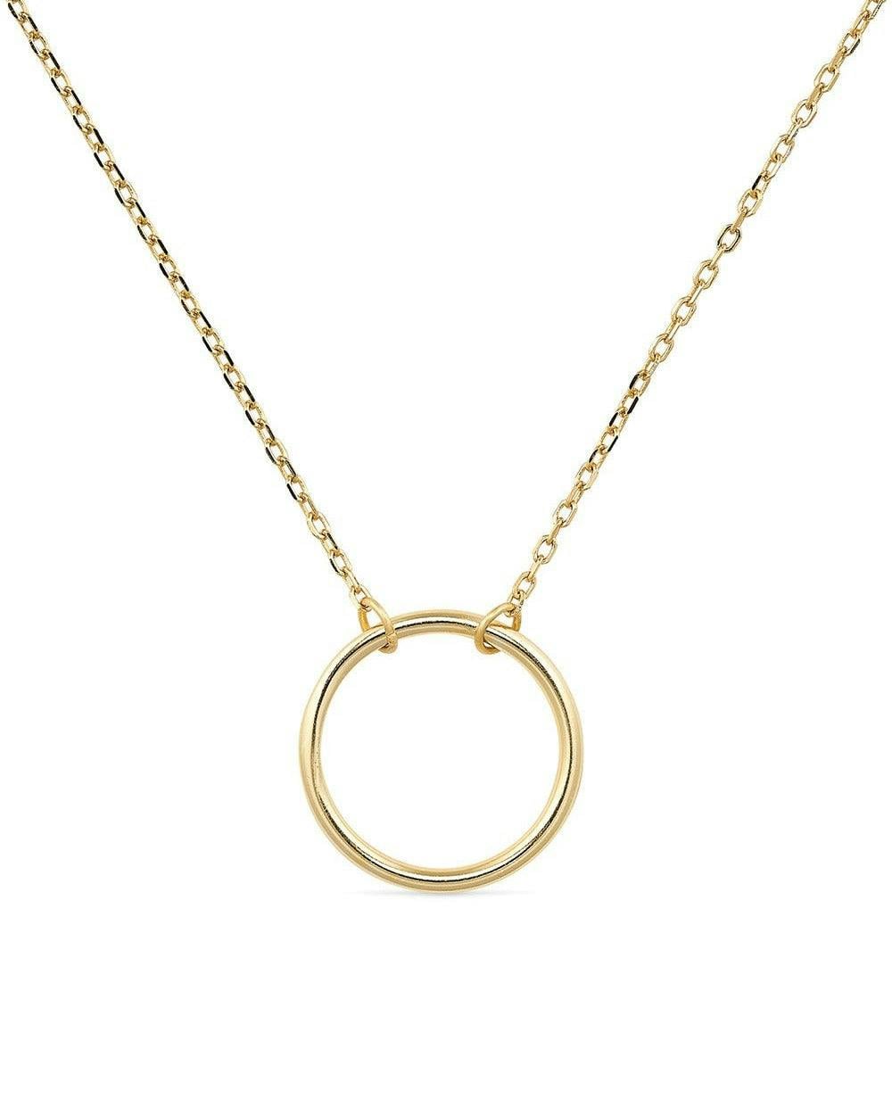 Elk & Bloom Gold 18K Circle Necklace - No Thank You - Standard Length