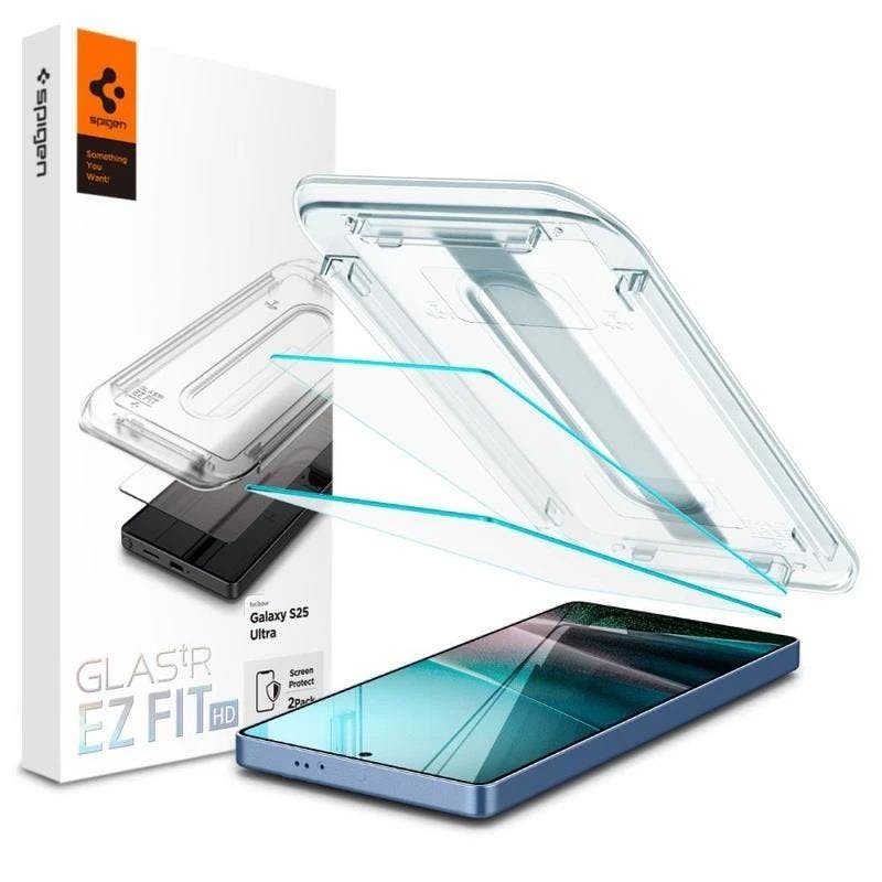 Spigen Glastr Ez Fit Hd Screen Protector 2 Pack For Samsung Galaxy S25 Ultra 6.9" - Agl09082
