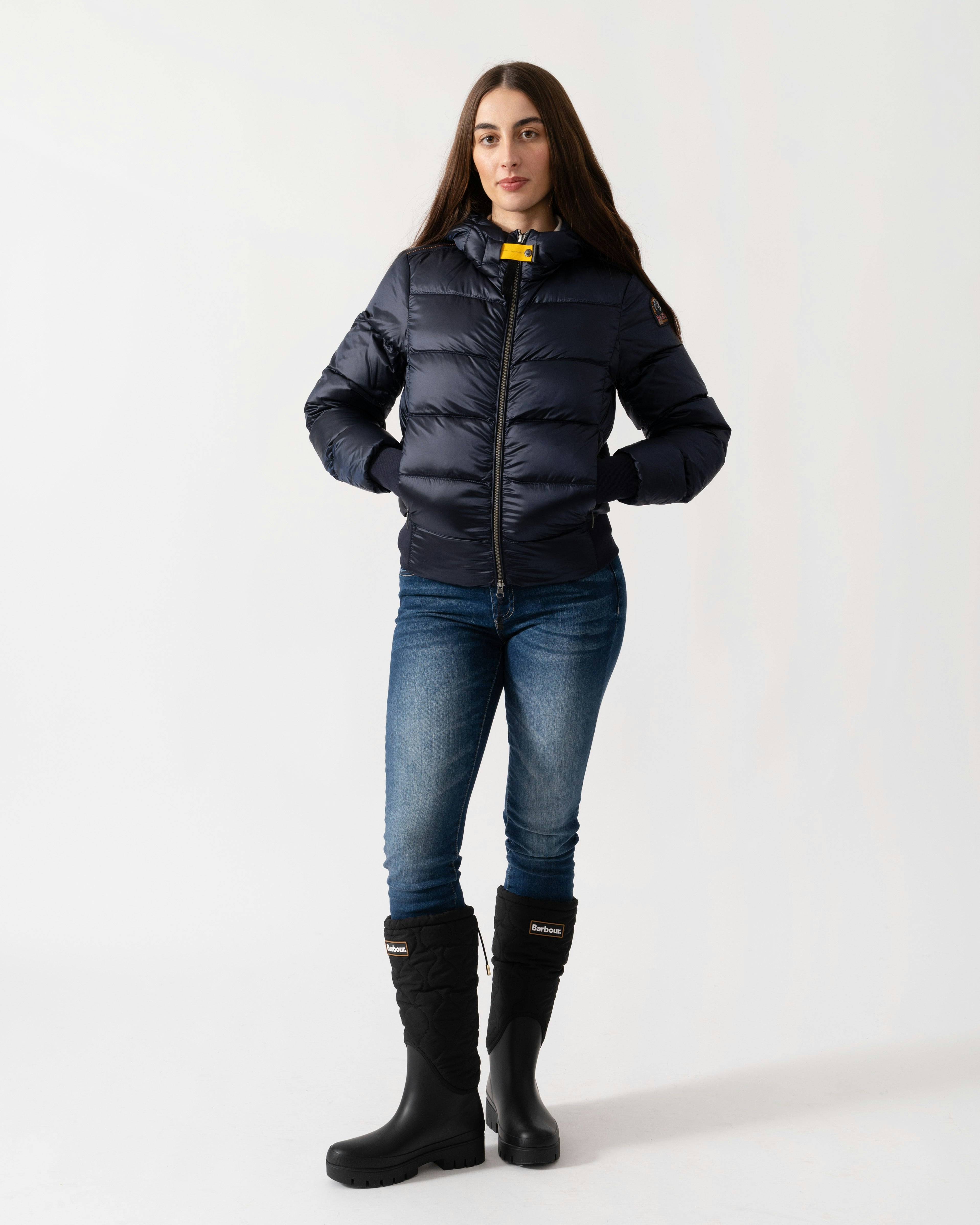 Parajumpers Women's Blue Mariah Hooded Down Bomber - Navy 316 - Navy 316 - L