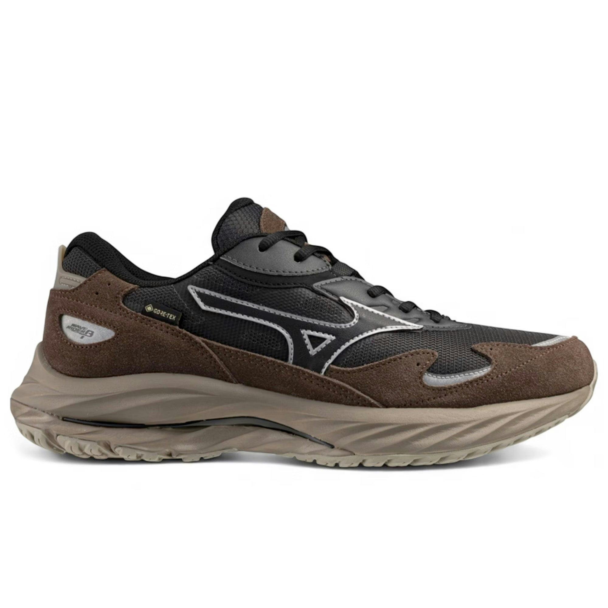 Mizuno Men's Black Wave Rider Β Gtx Trainers - Sand/Black/Chicory Coffee - Uk 8
