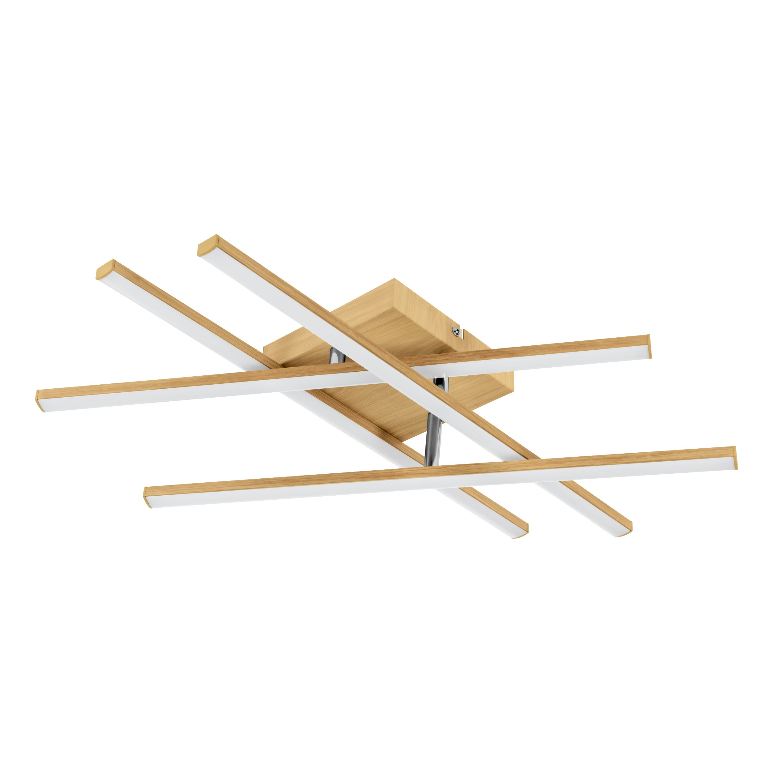 Eglo Light/Brown Lasana Modern Led Wall Or Ceiling Wbs - Steel, Aluminium - Ceiling Size 4