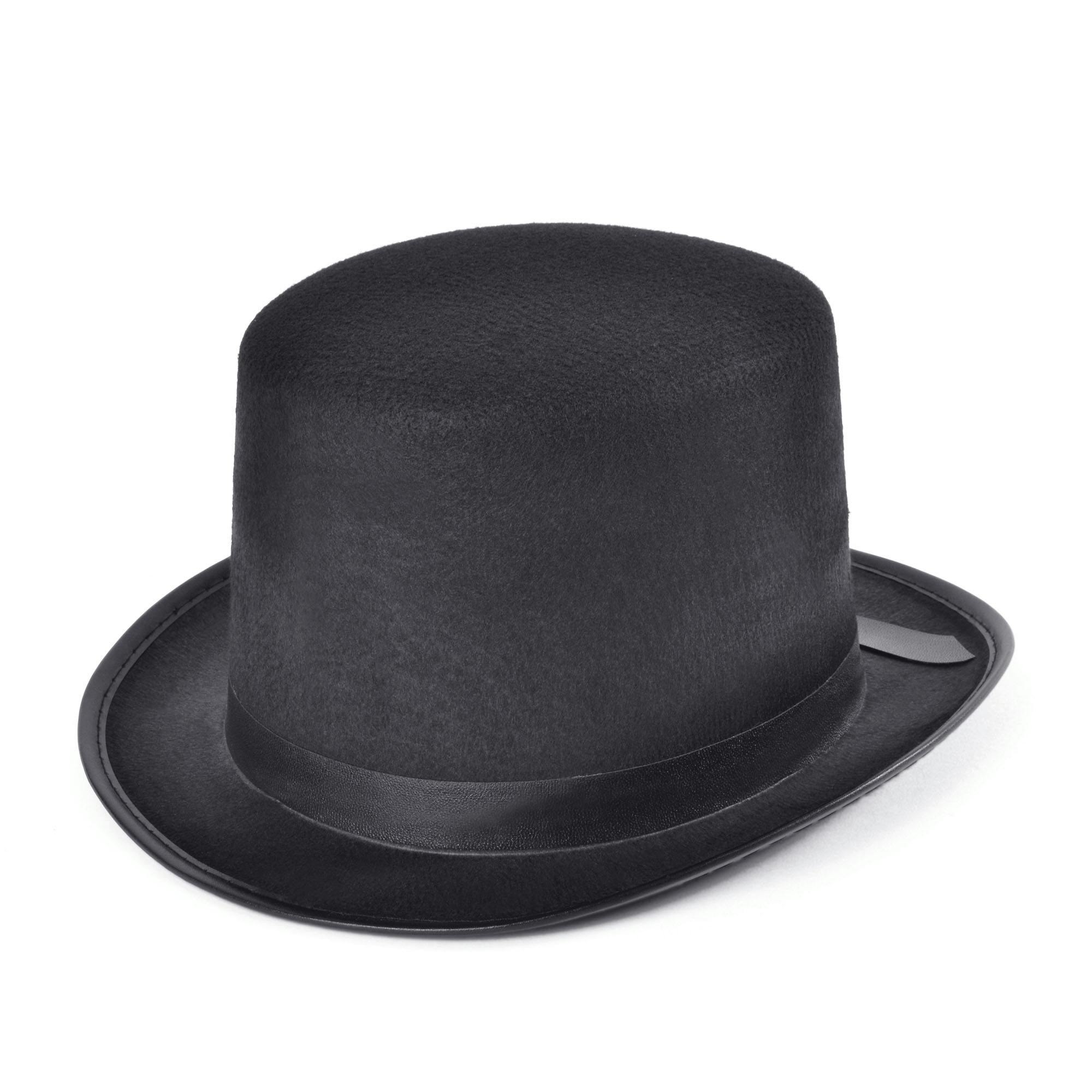 Bristol Novelty Unisex Black Felt Top Hat - One Size