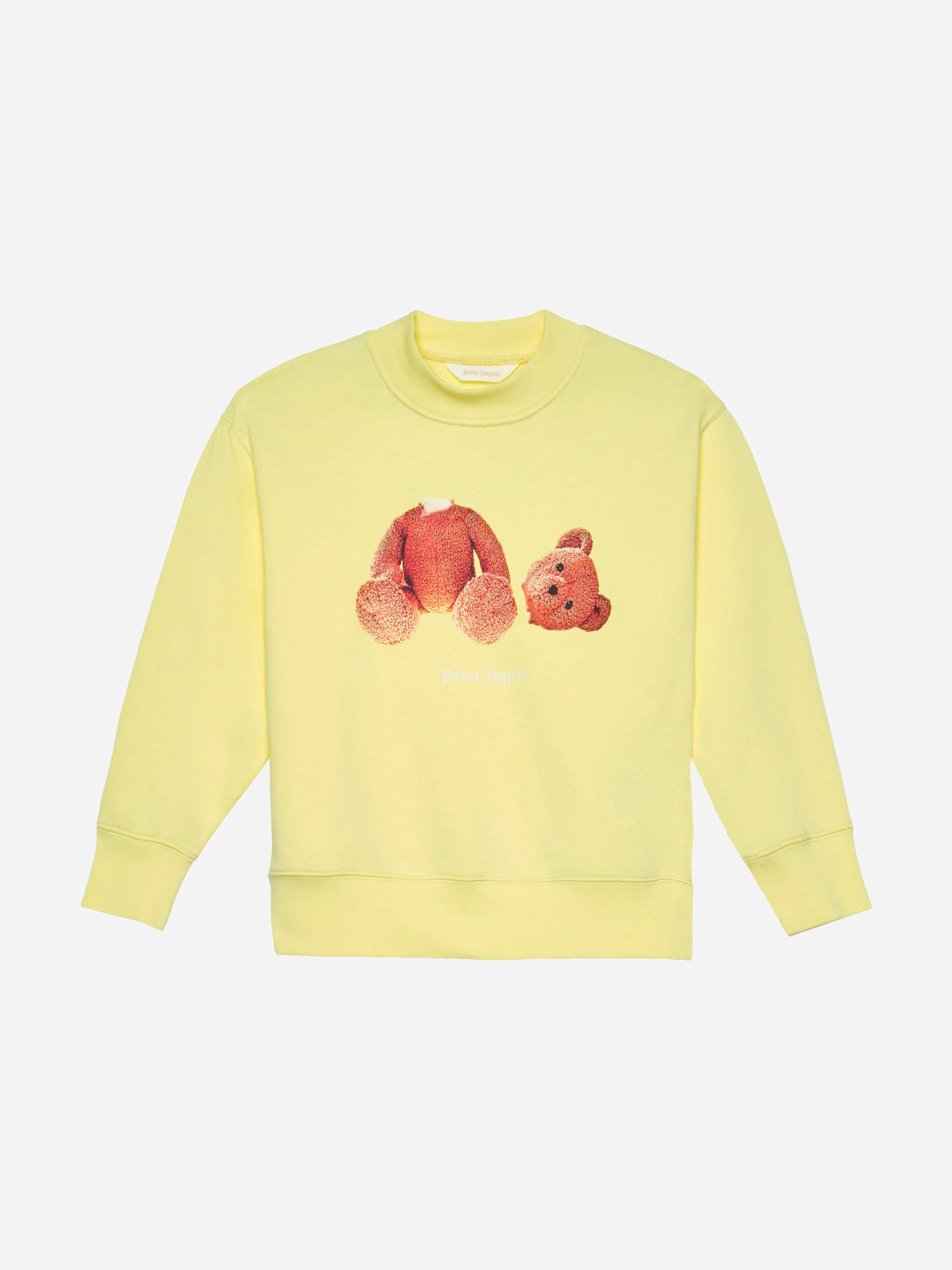 Palm Angels Girls Yellow Bear Sweatshirt In - 10 Yrs