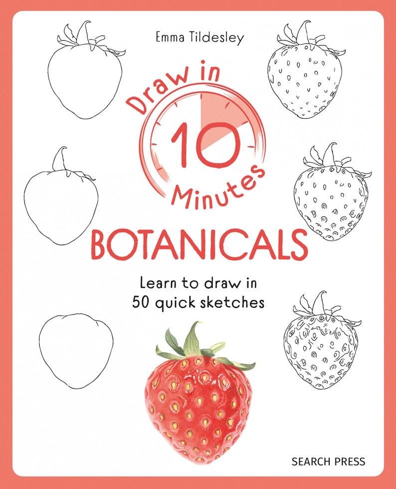 Draw in 10 Minutes Botanicals by Emma Tildesley PAPERBACK - Image 7