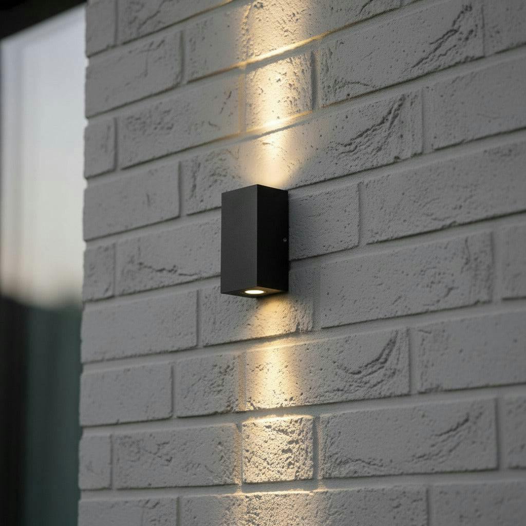 Rackhams Black/Light 6 Watt Led Outdoor Up And Down Wall
