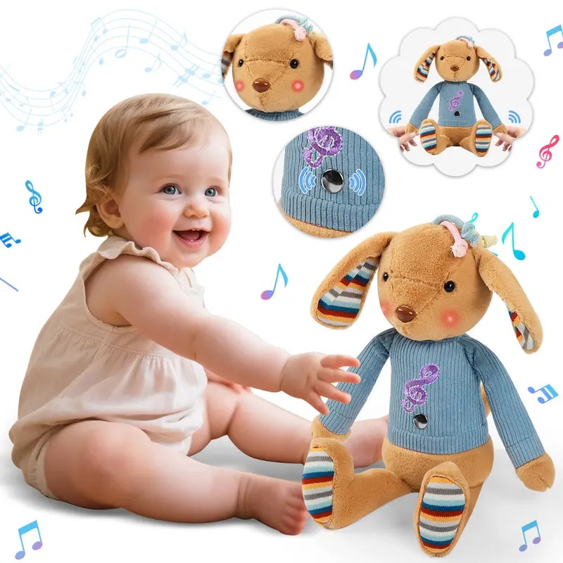 Deao Toys Interactive Baby Musical Plush Toy- Touch Sensor Stuffed Animal With Songs