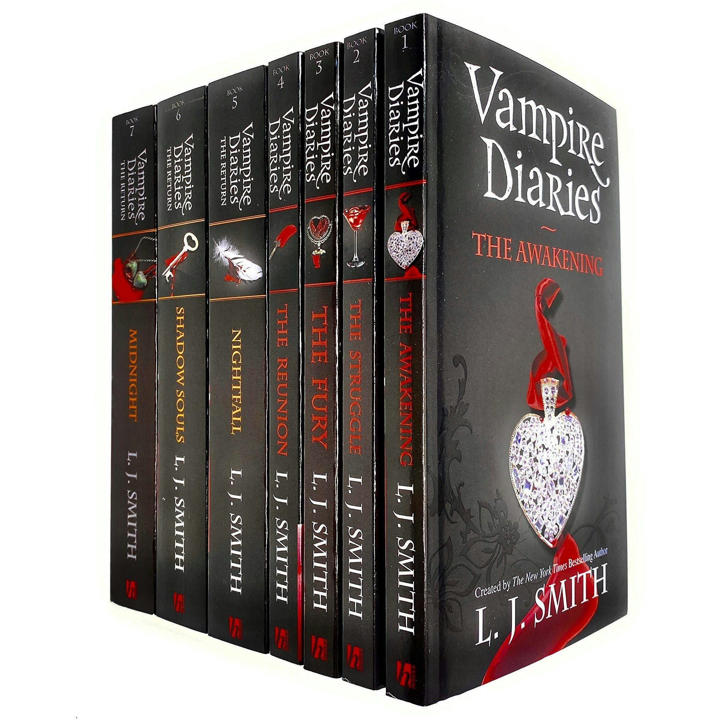 Various Publishers Boys Dark Vampire Diaries The Awakening & The Return 7 Books Collection Set By L. J. Smith (Book 1 To 7)