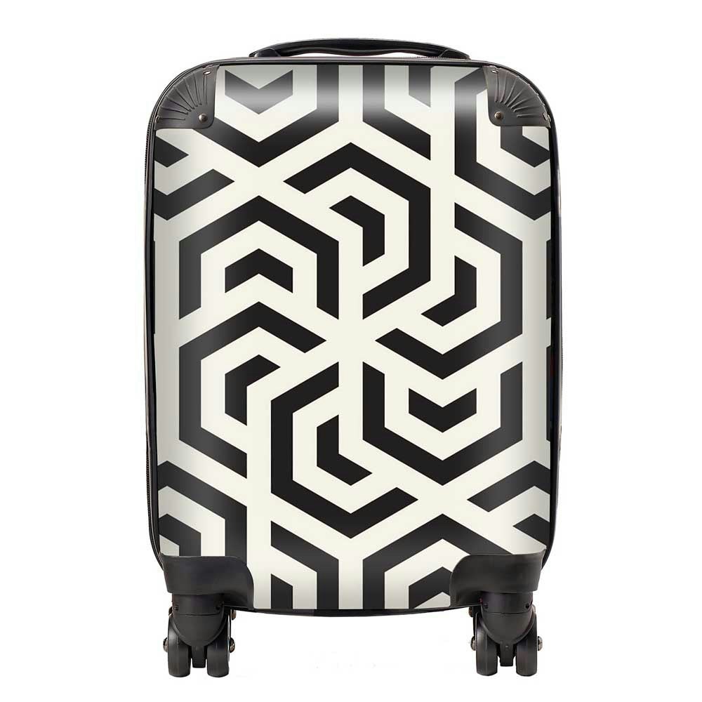 Warren Reed Hexagonal Geometric Pattern Suitcase - Small