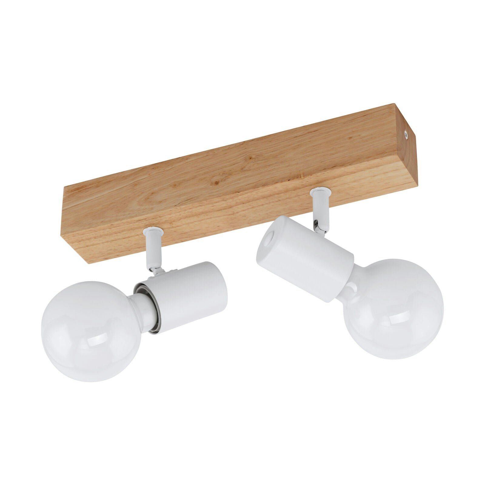 Rackhams Light/Brown/White Spot Wall Flush Ceiling Colour Shade Bulb E27 2X60w Size 2