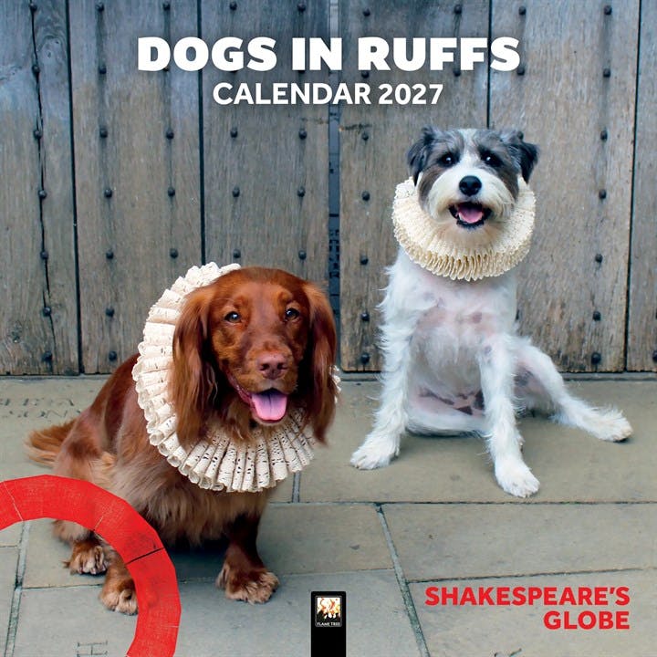 Shakespeare's Globe: Dogs In Ruffs Wall Calendar 2027 (Art Calendar) Flame Tree Studio - Image 8