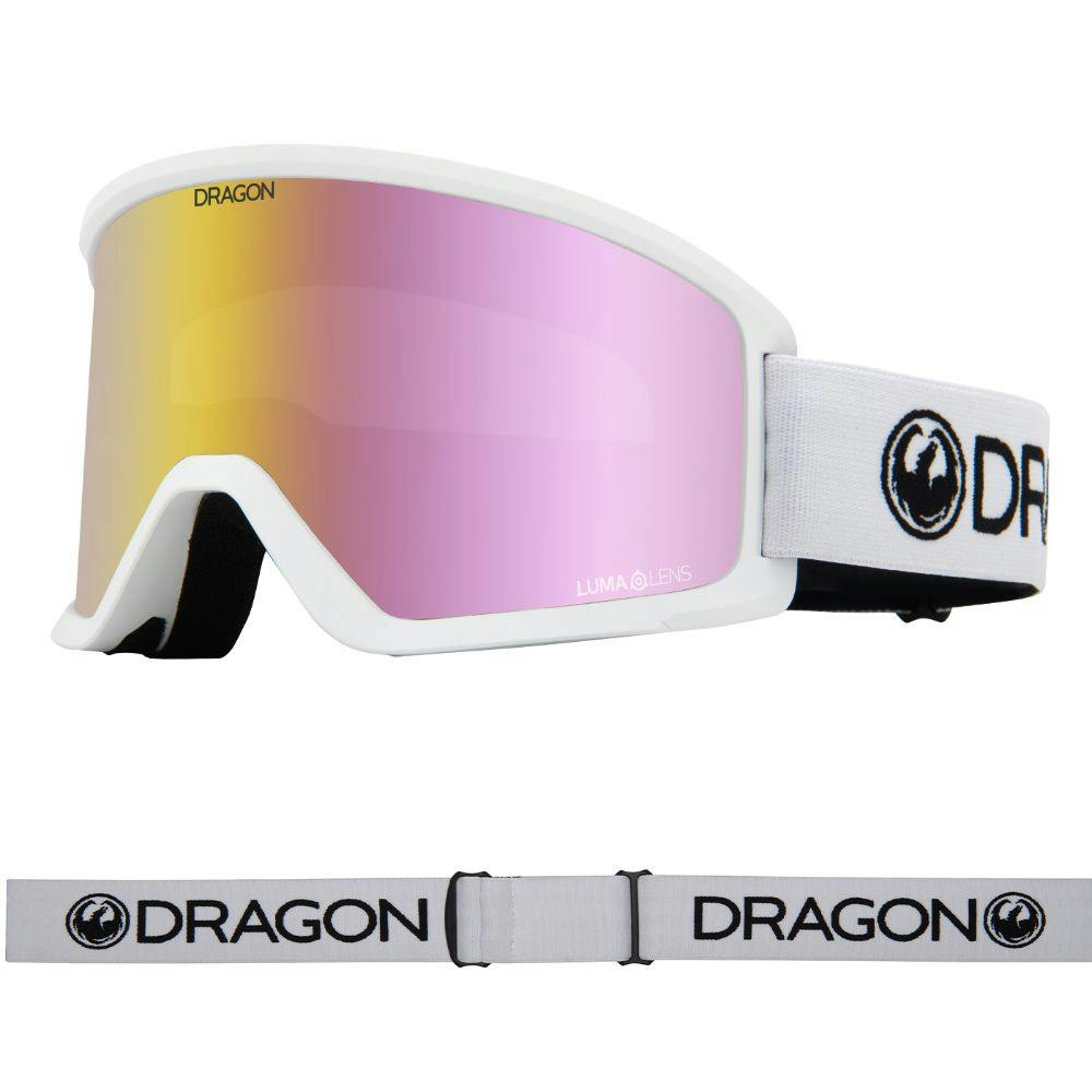 Dragon White/Pink Dx3 Otg - With Lumalens Ionized Lens - Medium Fit