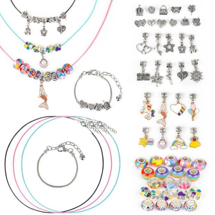 Deao Toys Charm Bracelet Making Kit For Kids Jewelry Making For Kids Charm Bracelets
